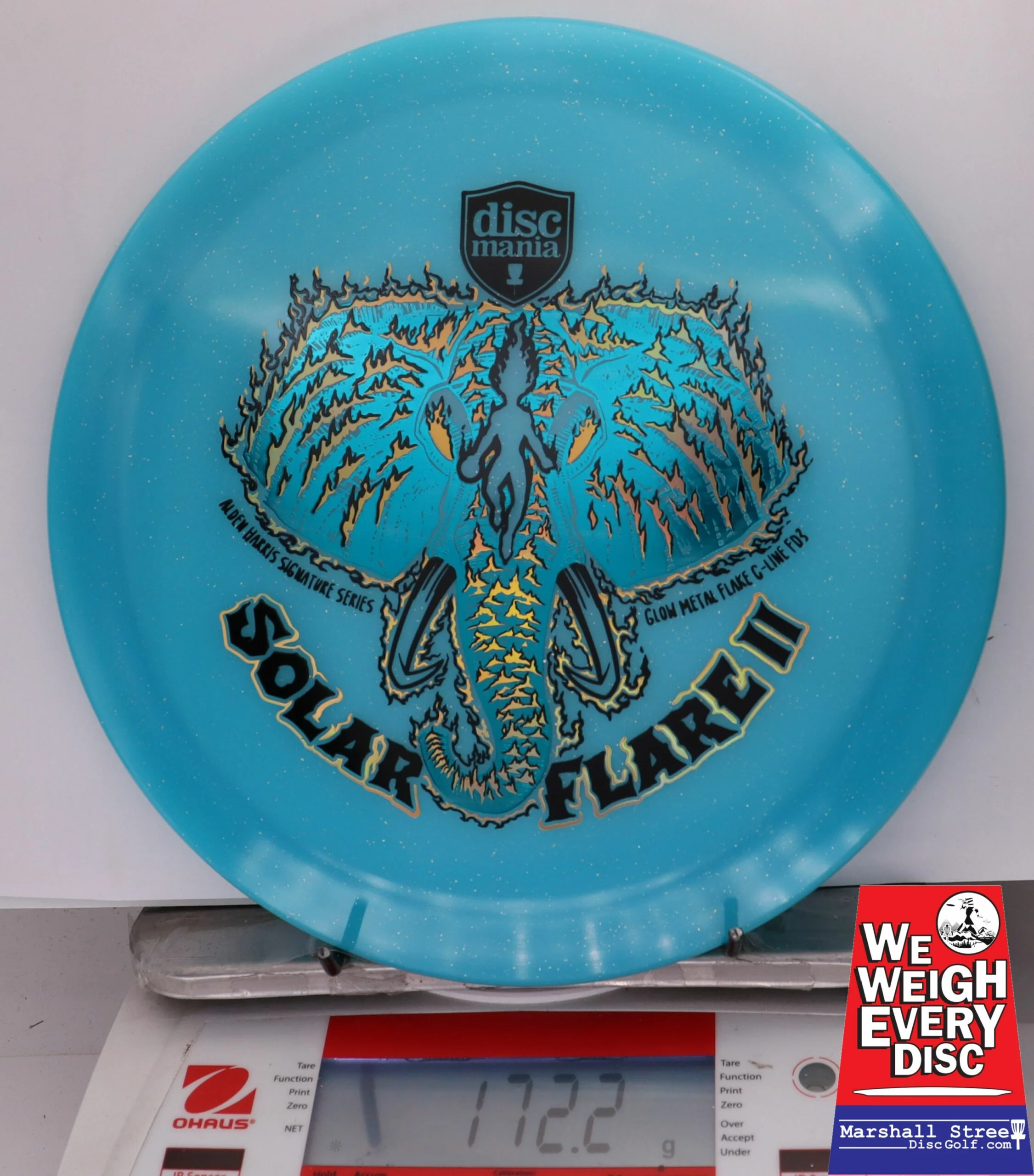 328360 Glow Metal Flake C-Line FD3 Solar Flare 2 Triple Foil, Alden Harris 2025 Signature Series - #42 Blue, 172