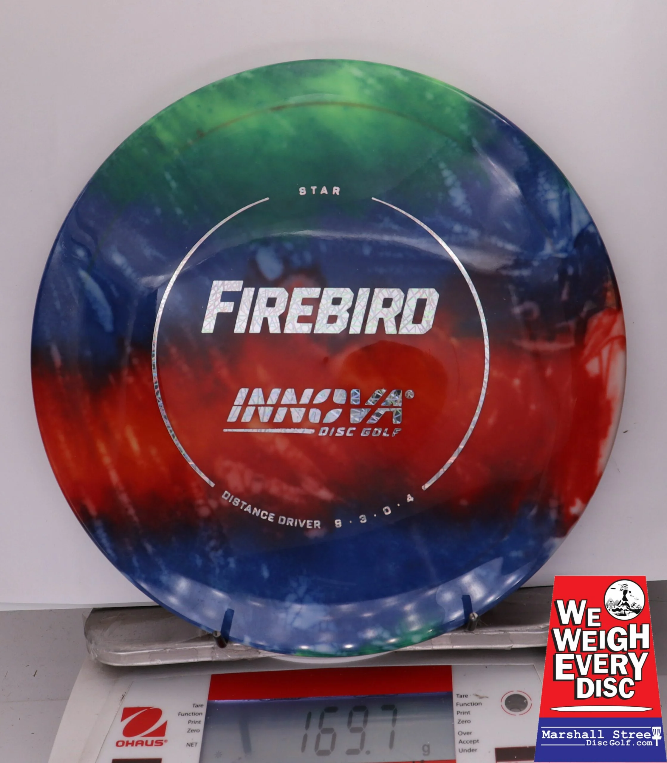 331303 Tie-Dye Star Firebird - #343 GreenBlueRed Waves, 170