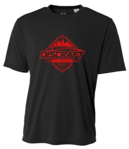 344279 Discraft Rapid Dry Trees TShirt - Black, Medium