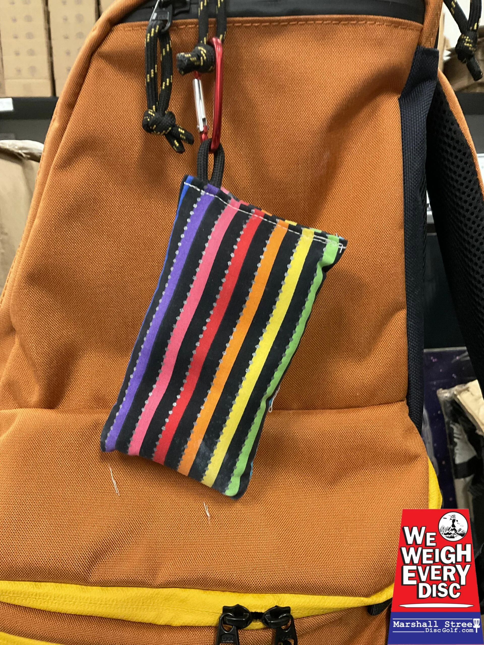 366103 Chalky Bags with Carabiner - Vertical Rainbow-Multicolor, Chalky Bags