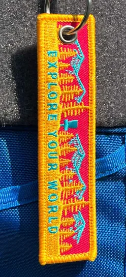 Explore Your World Disc Golf Fabric Keychain®