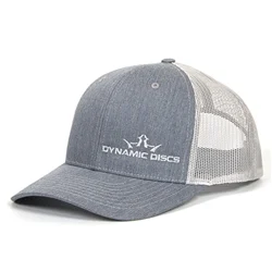 368855 Dynamic Discs King D's Trucker Hat - HthrGrayWhite, Snapback