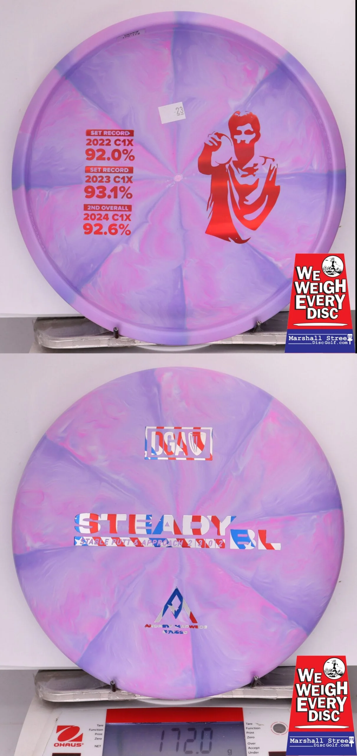 370989 D-Line Swirl Stone Steady BL, Andrew Marwede Bottom Stamp - #23 PurpleMgnta, 172
