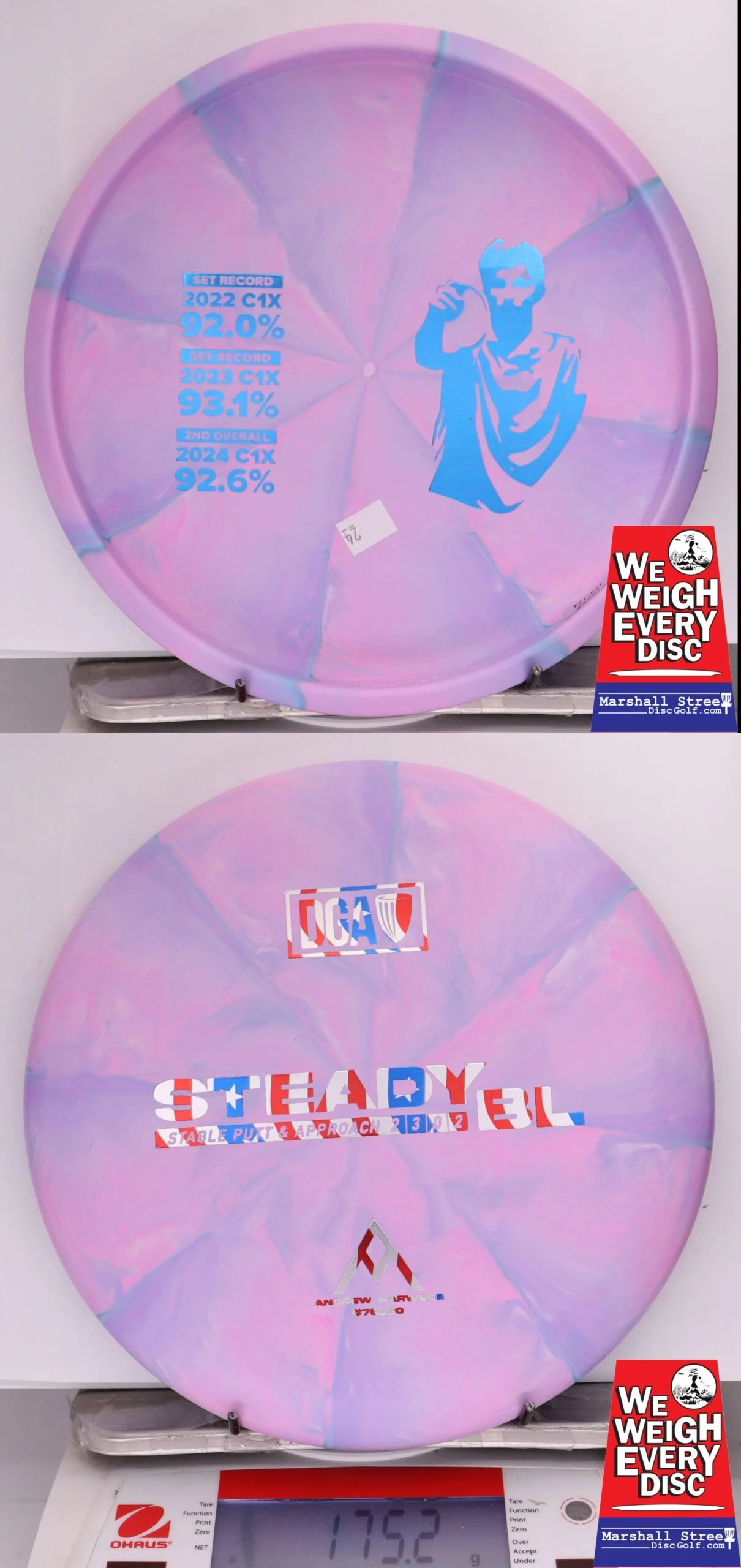 370990 D-Line Swirl Stone Steady BL, Andrew Marwede Bottom Stamp - #24 PurpleMgnta, 175
