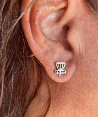 Disc Golf Stainless Steel Post Earrings