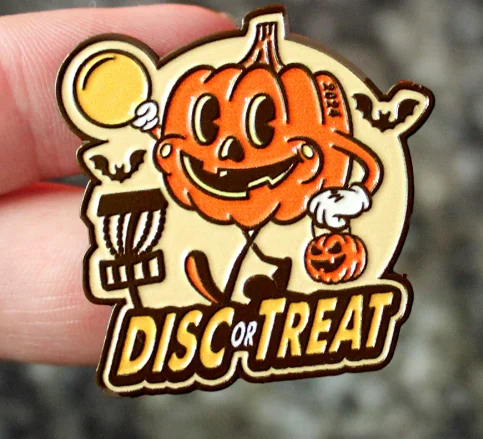 Halloween 2024 Pumpkin Man Disc Golf Pin L.E.