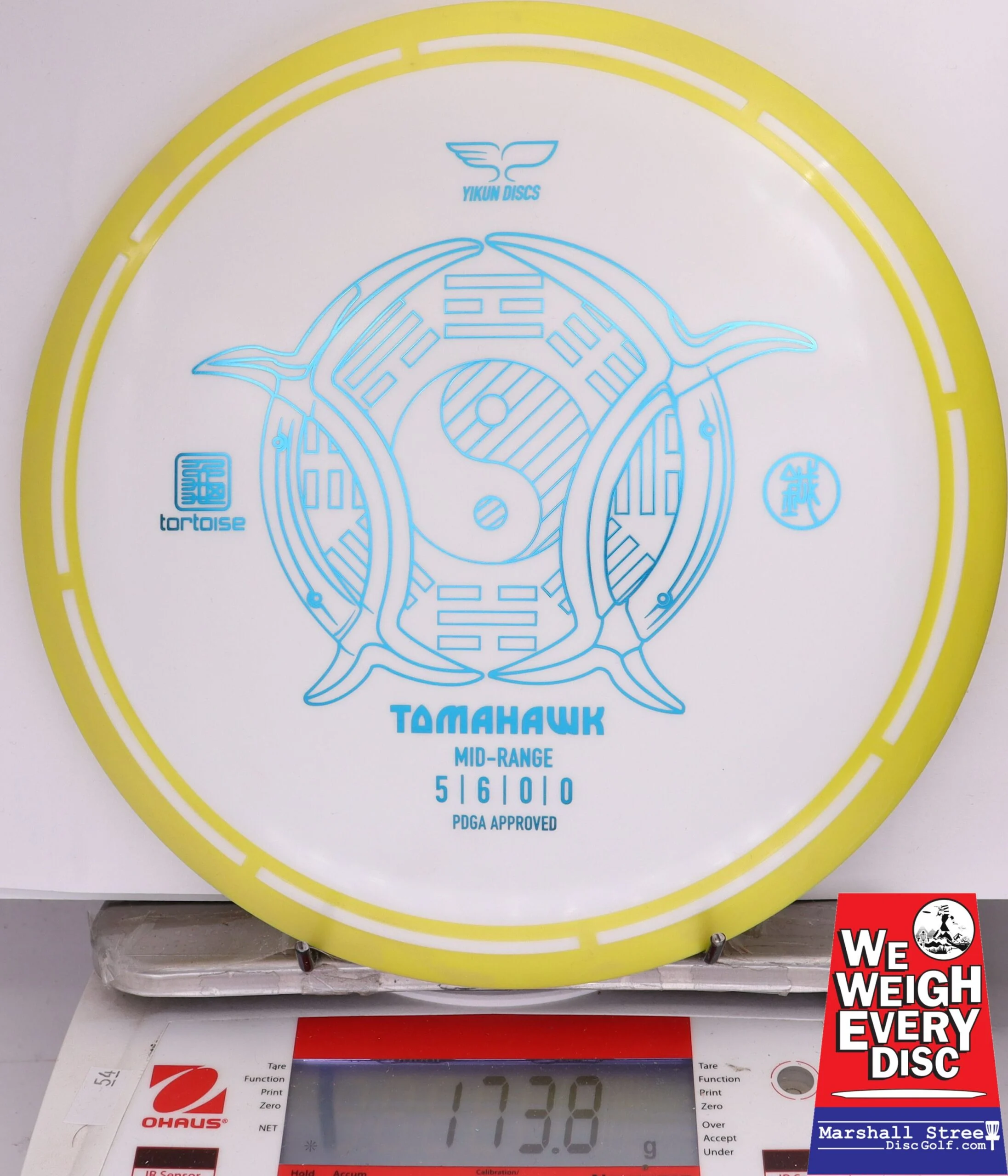 379371 Tortoise Line Tomahawk - #67 Yellow-White, 174