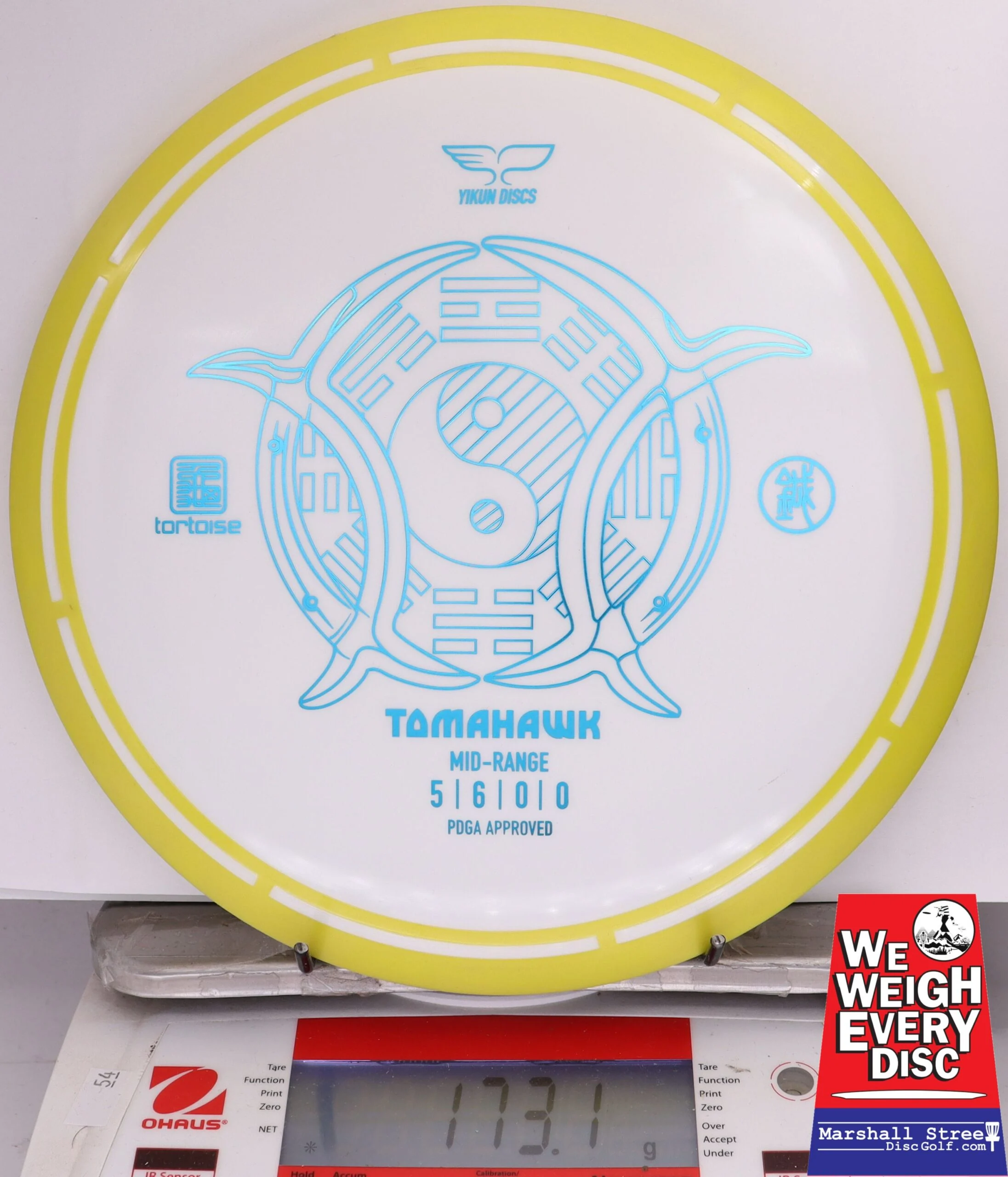 379376 Tortoise Line Tomahawk - #72 Yellow-White, 173