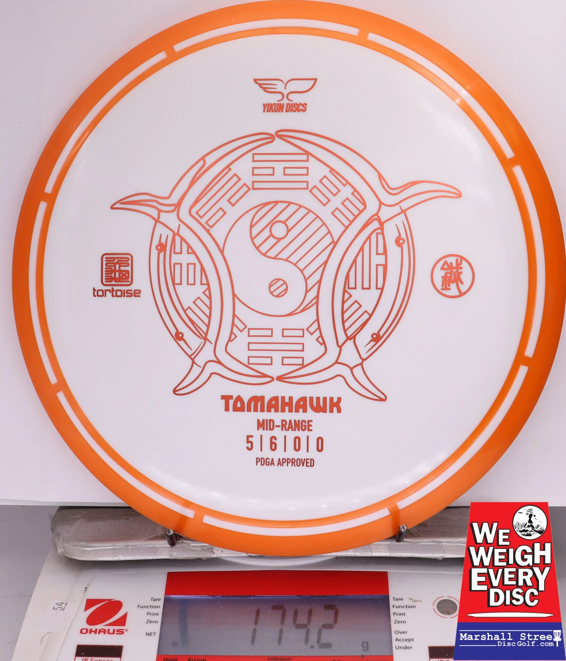 379381 Tortoise Line Tomahawk - #77 Orange-White, 174