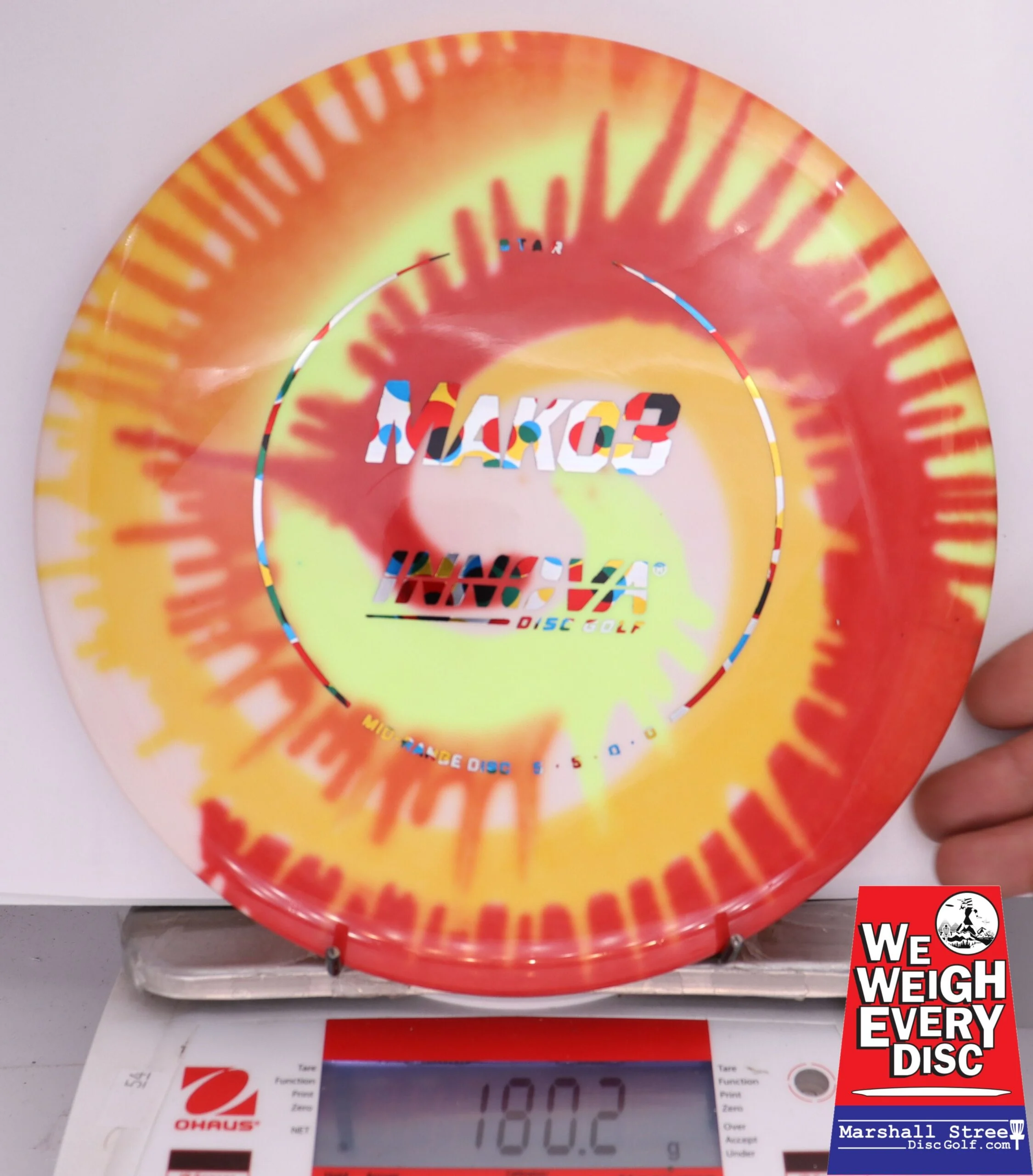 391004 Tie-Dye Star Mako3 - #703 YellowOrangeRed, 180