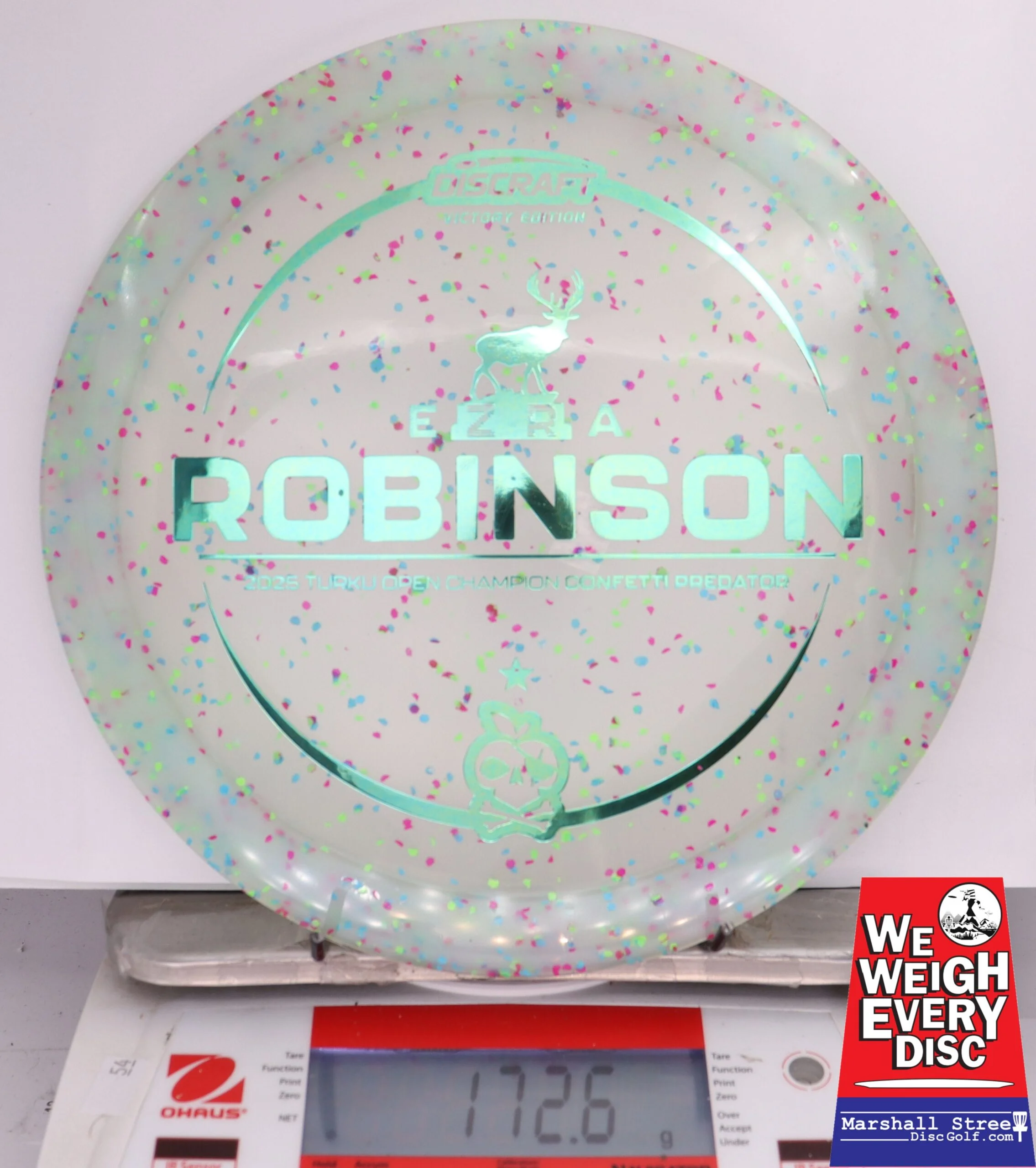 392659 Z Confetti Predator, Ezra Robinson 2025 Turku Open Champ - #13 GreenBlue, 173