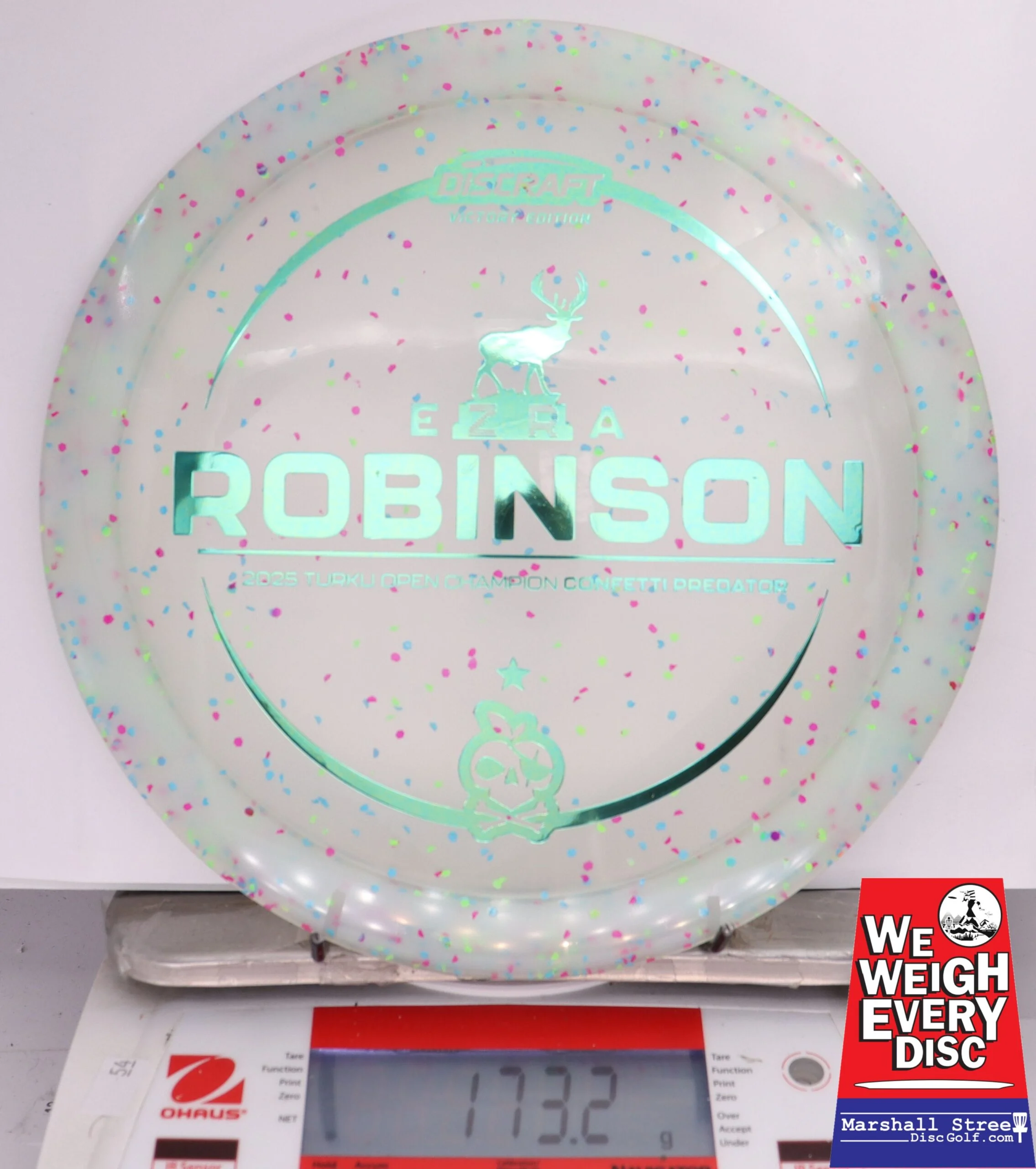 392662 Z Confetti Predator, Ezra Robinson 2025 Turku Open Champ - #16 GreenBlue, 173