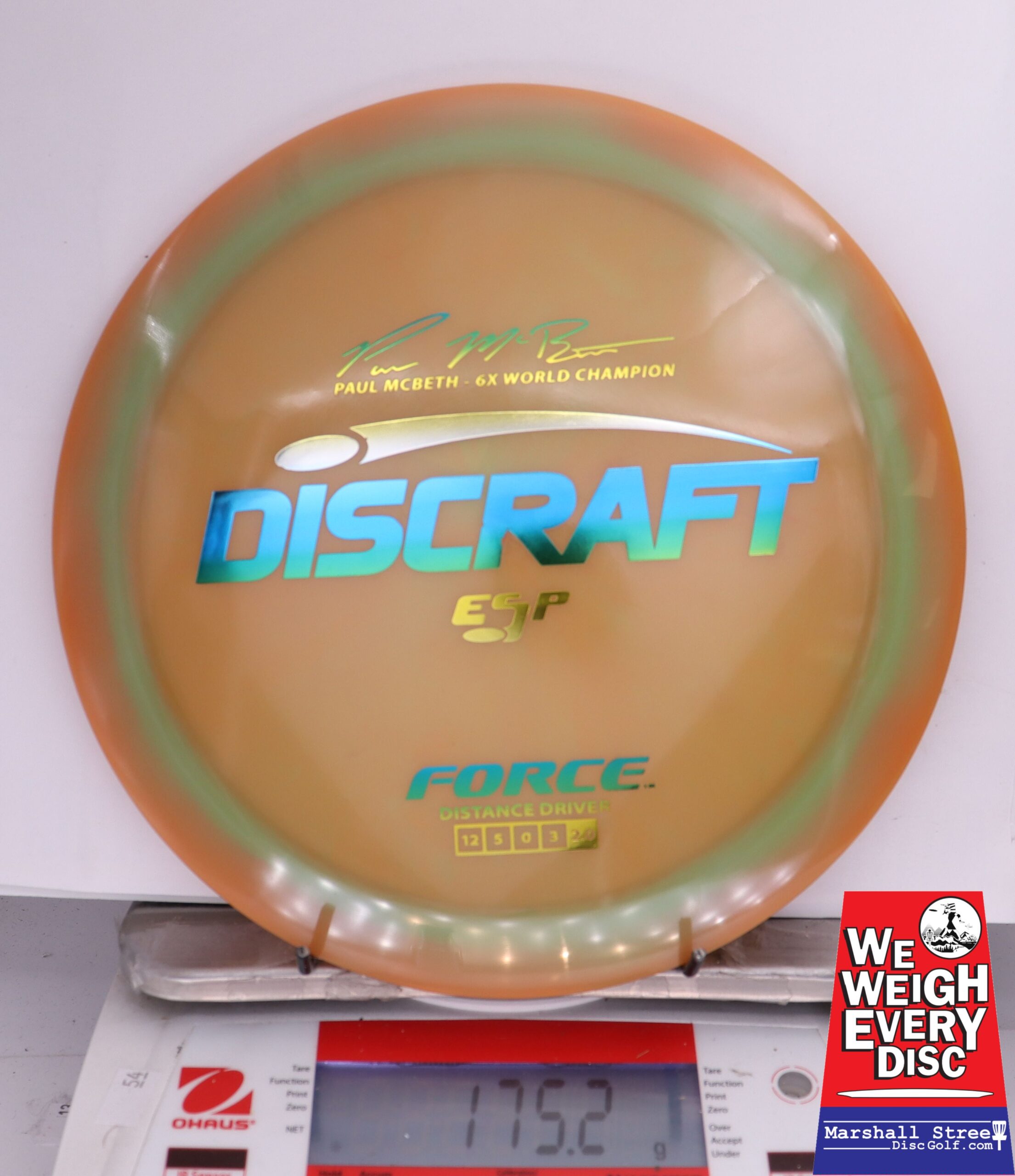 393432 ESP Force, Paul McBeth 6X - #507 OrangeGreen, 175