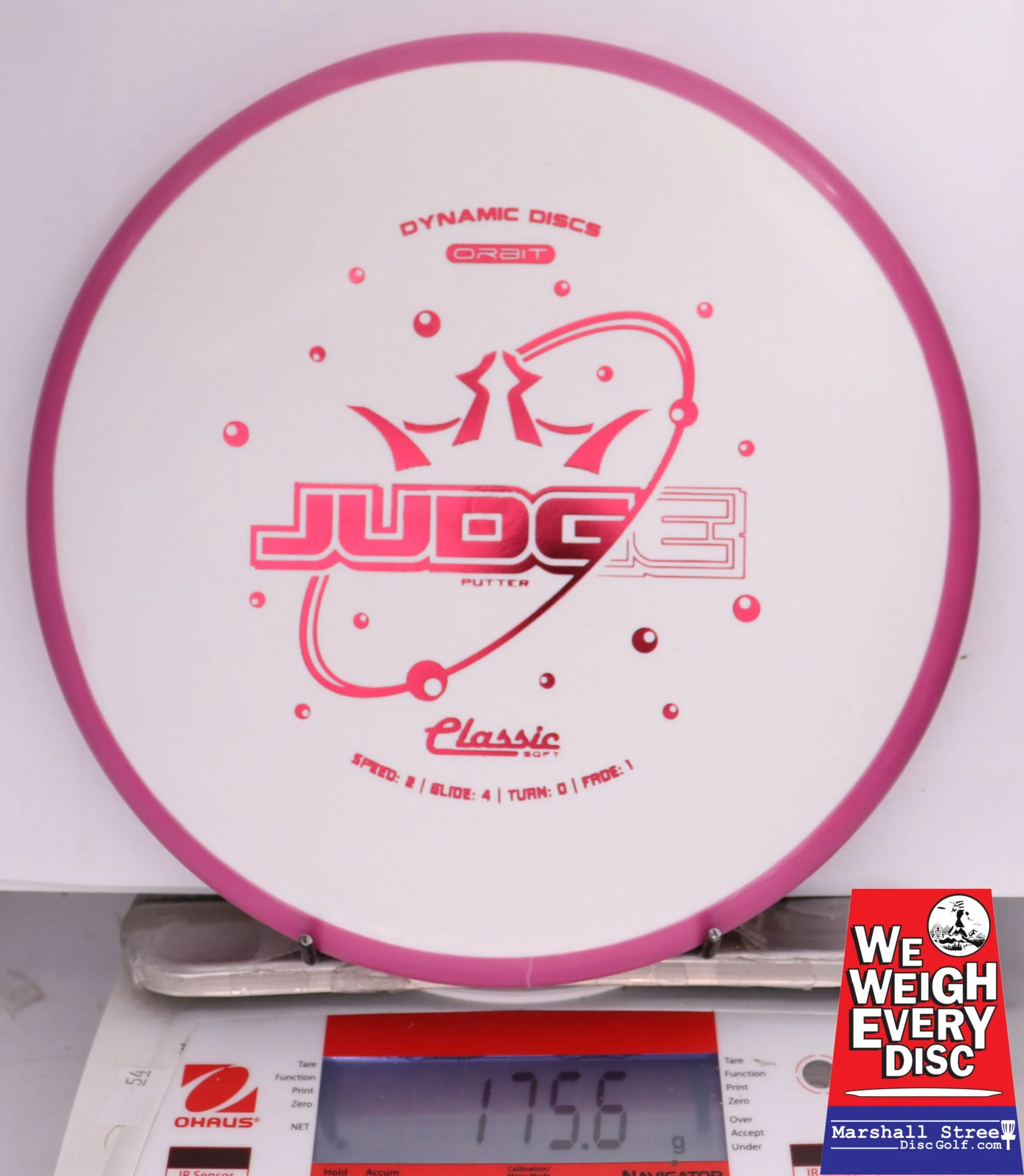 396939 Classic Soft Orbit Judge - #530 Magenta-White, 176