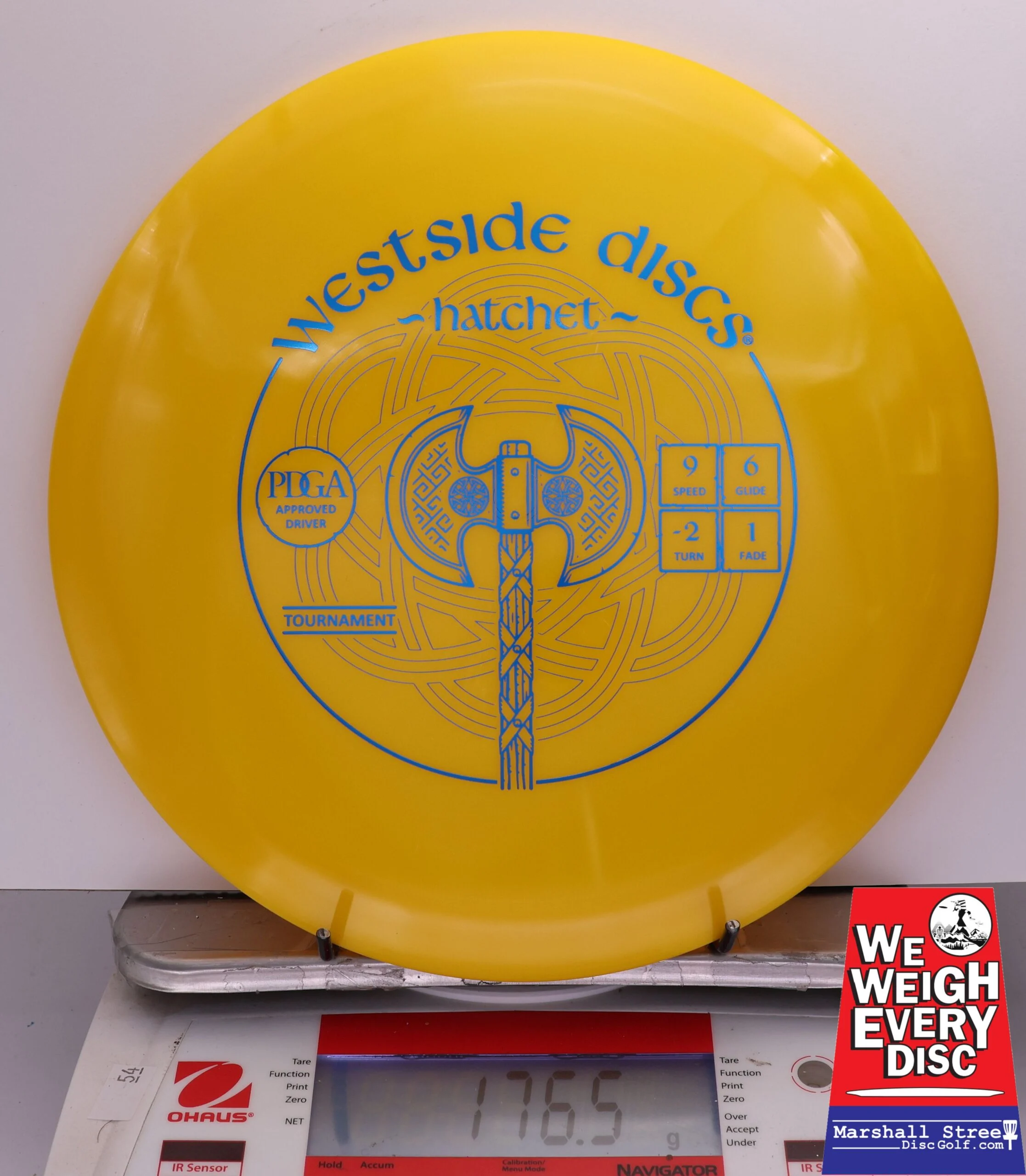 408182 Tournament Hatchet - #608 Yellow, 177