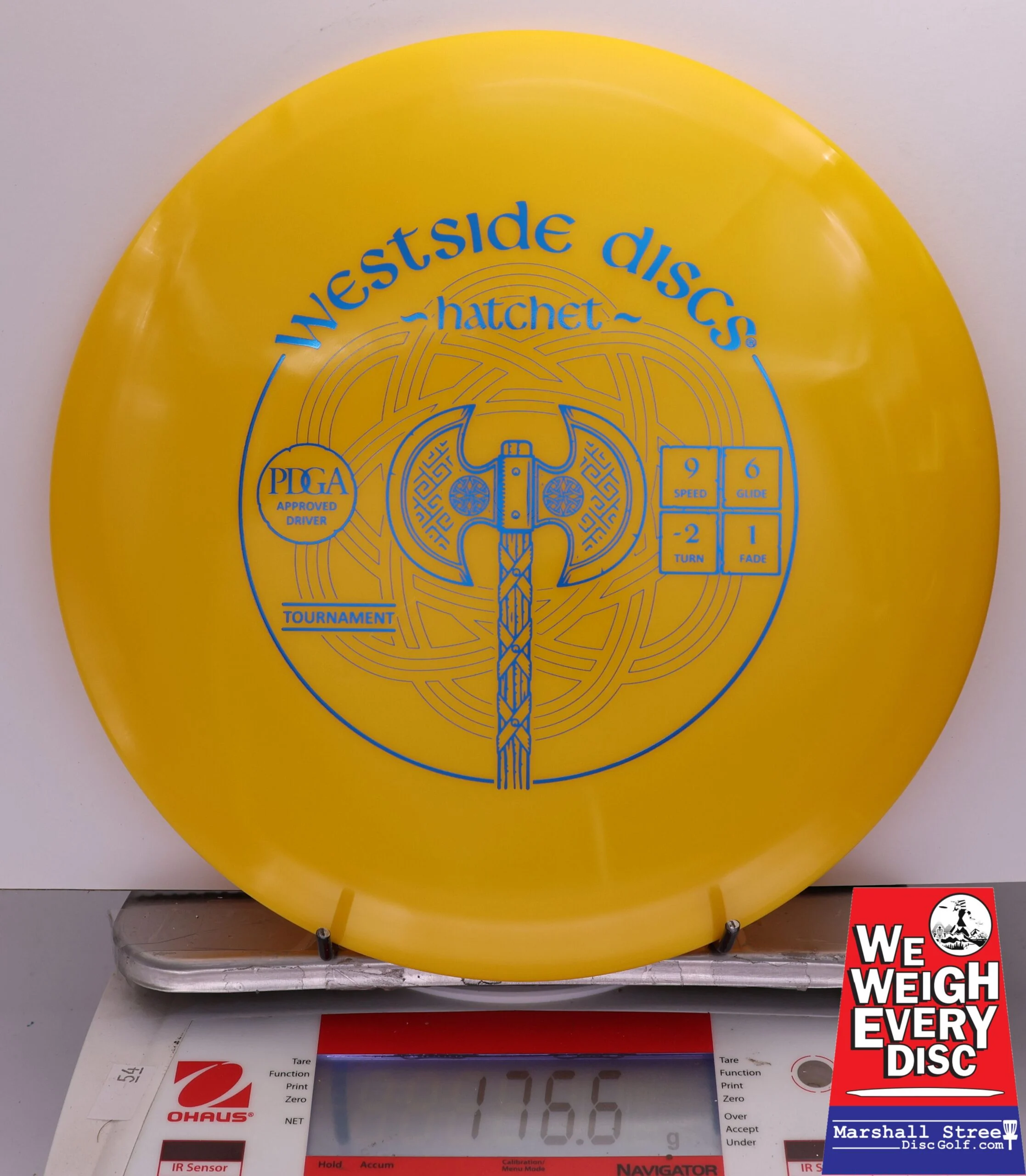 408183 Tournament Hatchet - #609 Yellow, 177