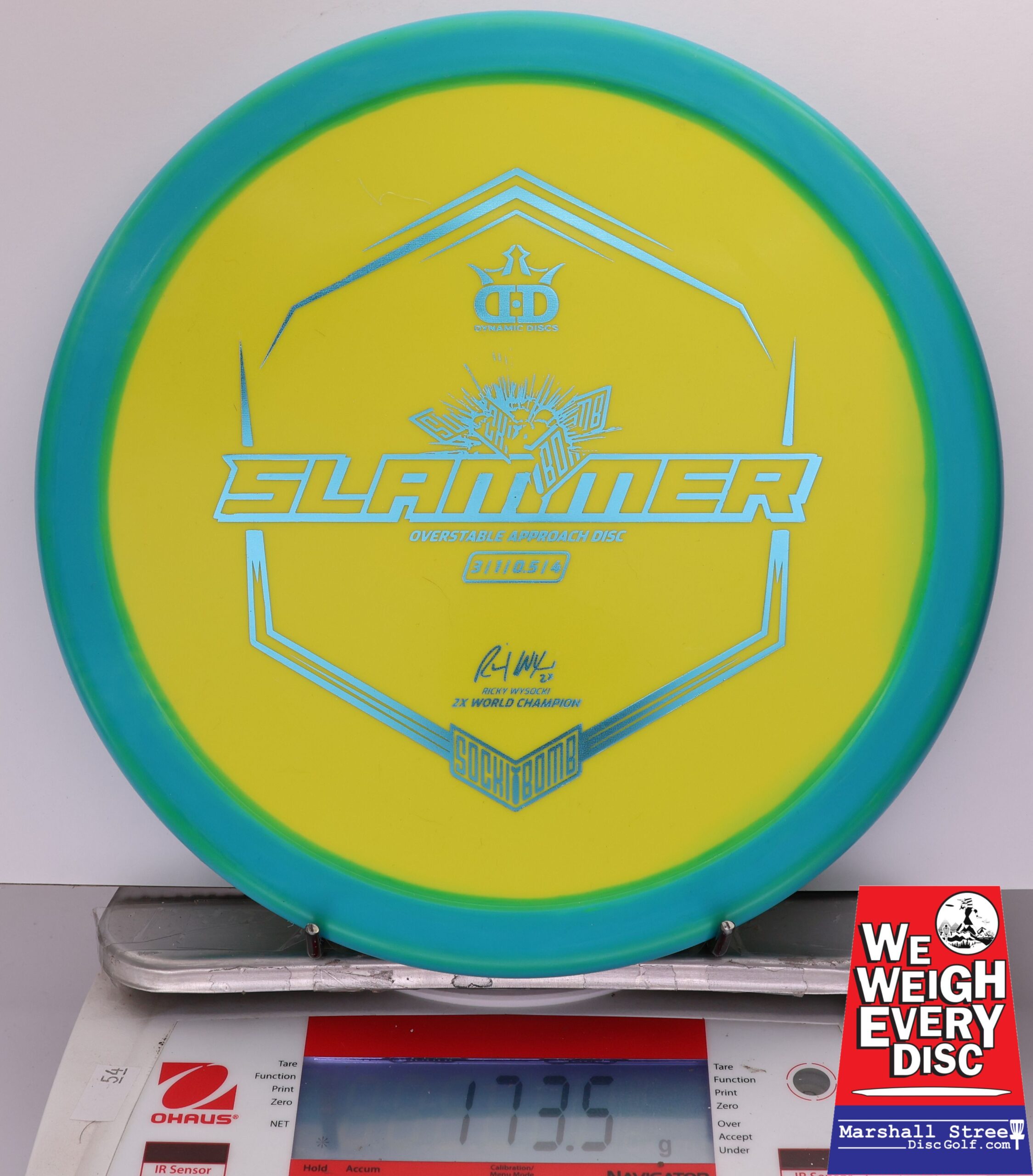 409471 Classic Supreme Orbit Sockibomb Slammer, Ignite V3 - #605 Teal-Yellow, 174