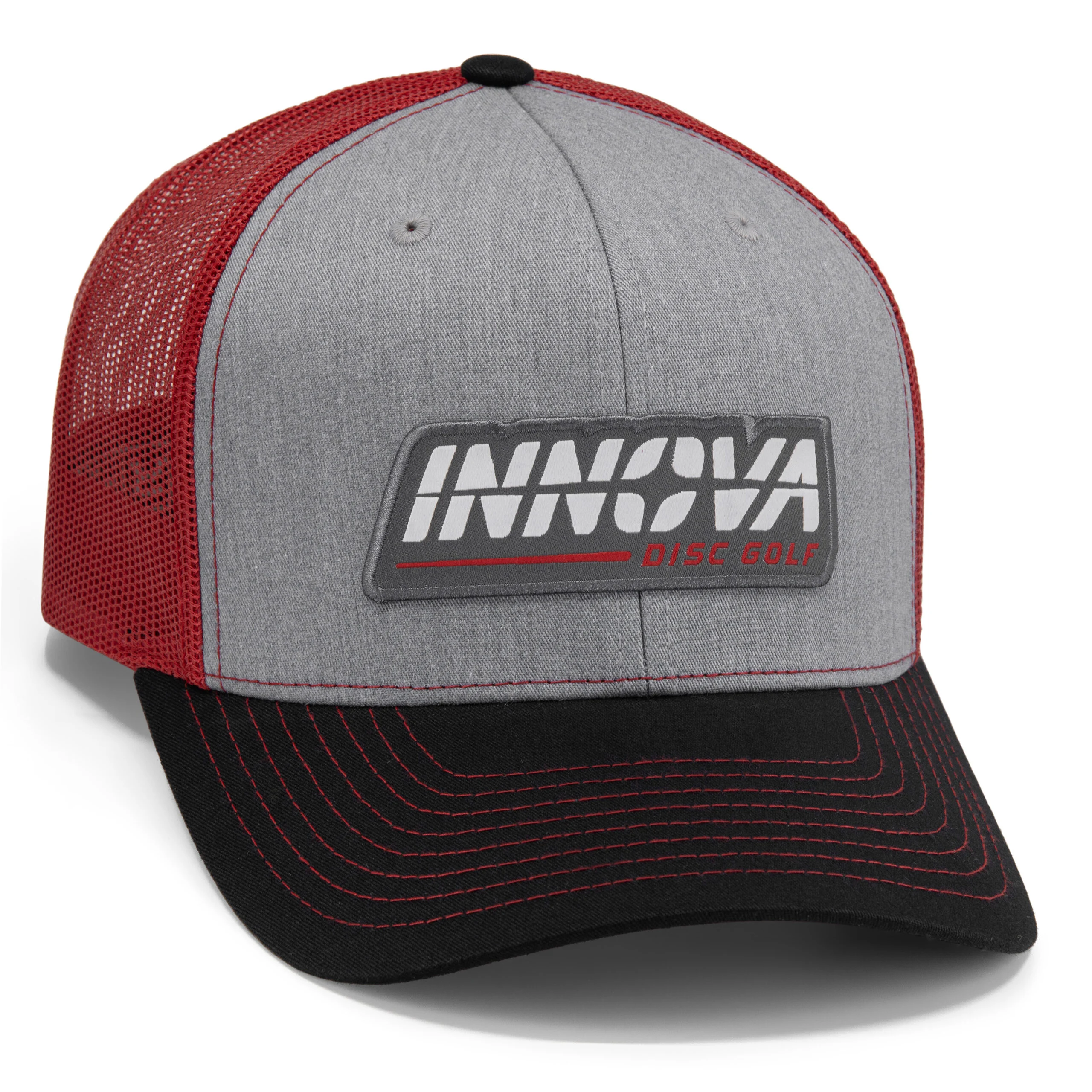 Innova Mid-Pro Snap Back Trucker Hat, Burst Woven Patch - Image 2