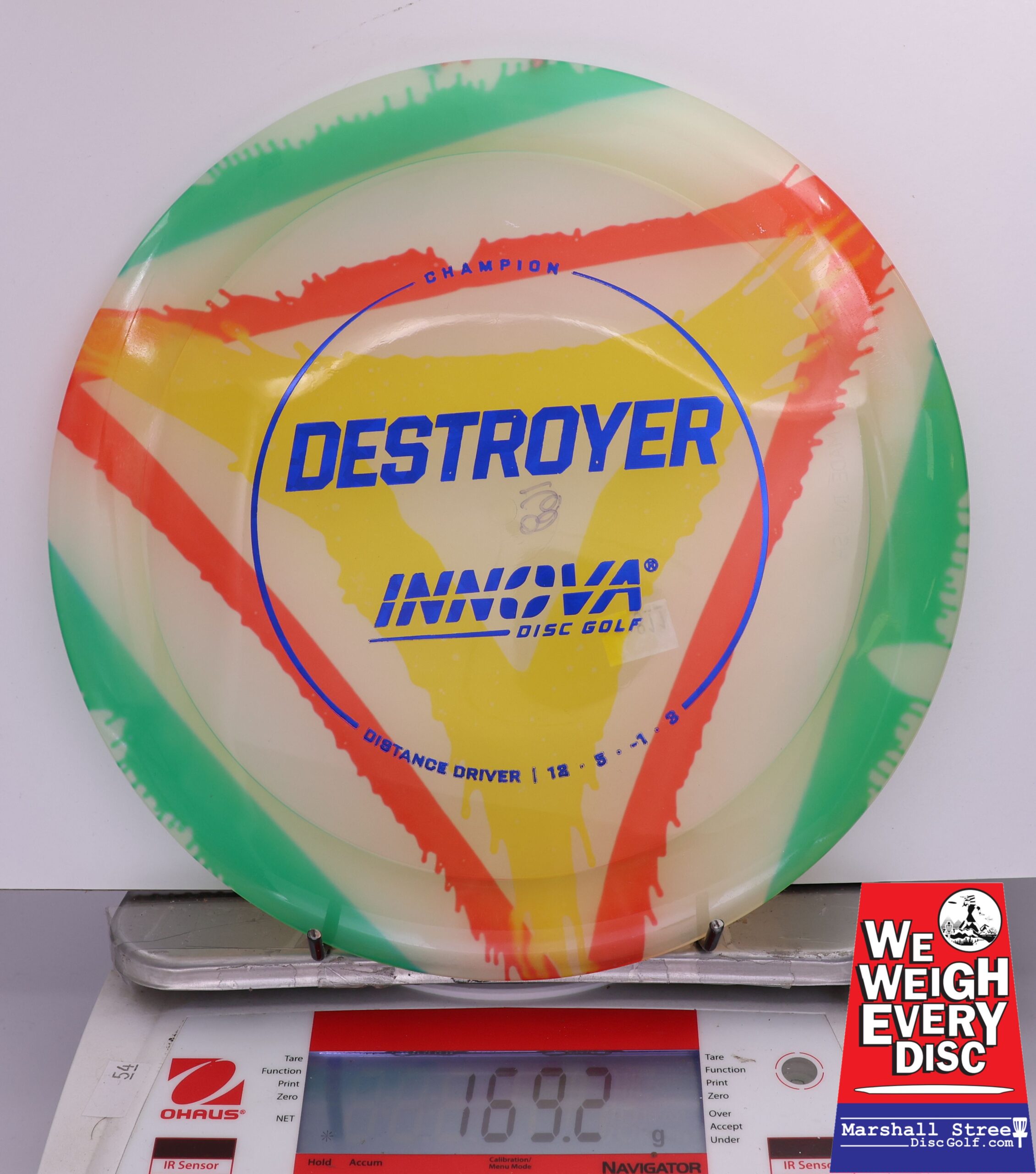 415308 Tie-Dye Champion Destroyer - #811 GreenRedYellow Triangles, 169