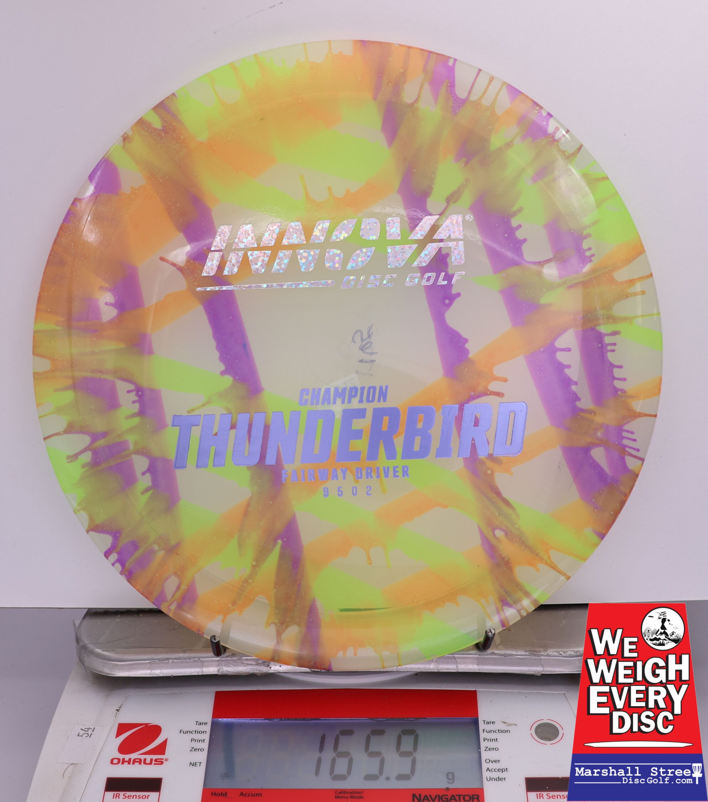 415342 Tie-Dye Champion Thunderbird - #819 PurpleOrangeYellow Grid, 166