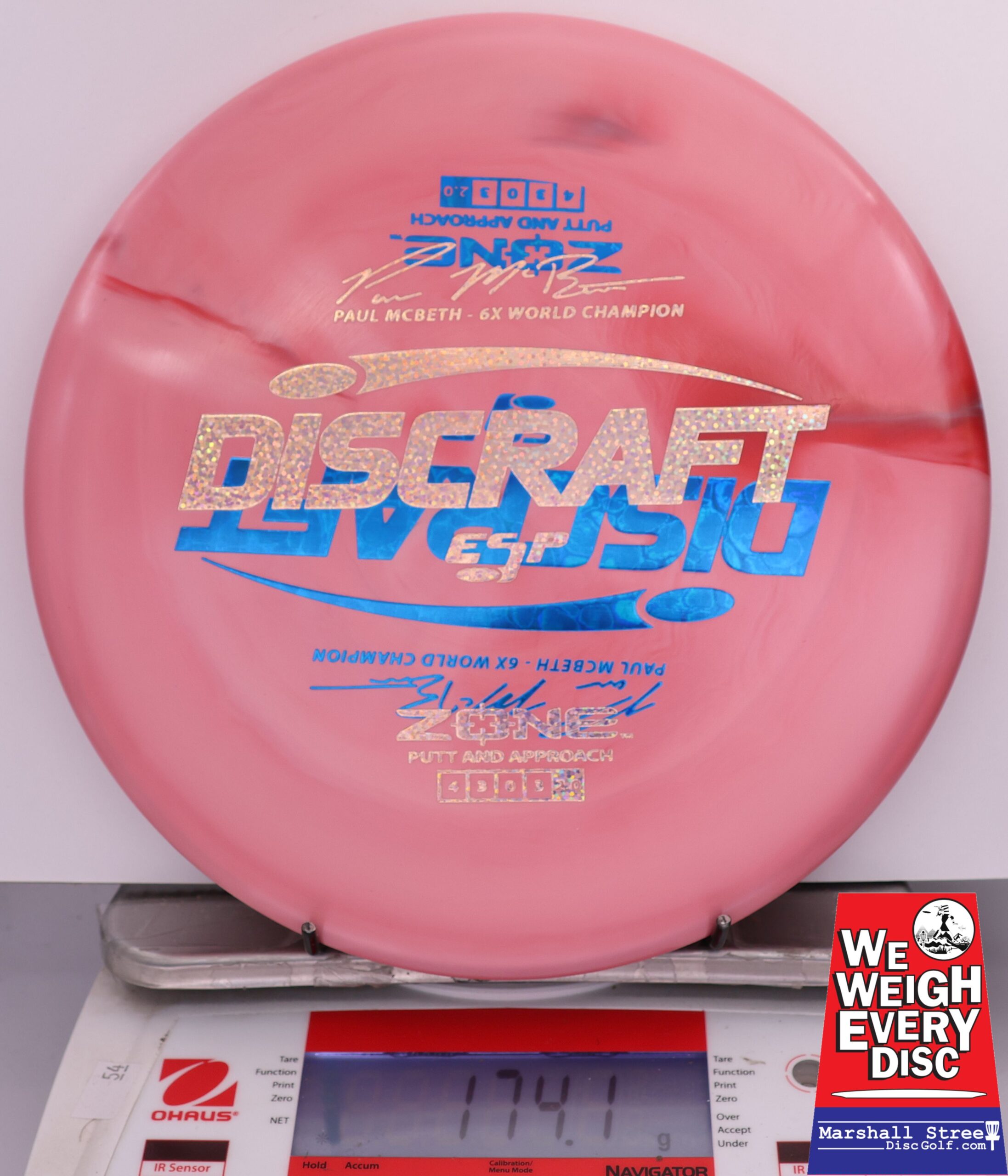 417225 X-Out ESP Zone, Paul McBeth 6X - #228 Pale Red, 174