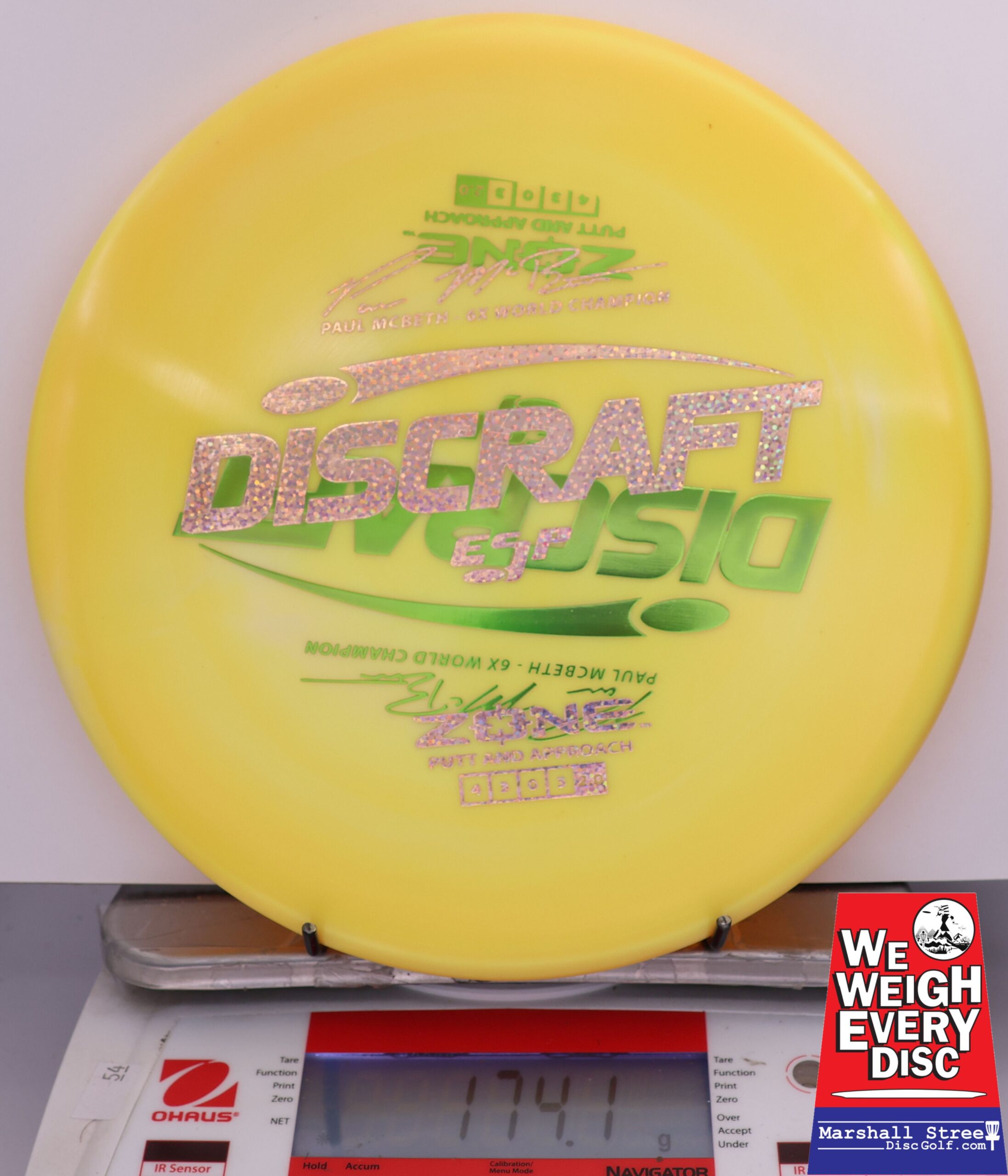 417228 X-Out ESP Zone, Paul McBeth 6X - #231 Yellow, 174