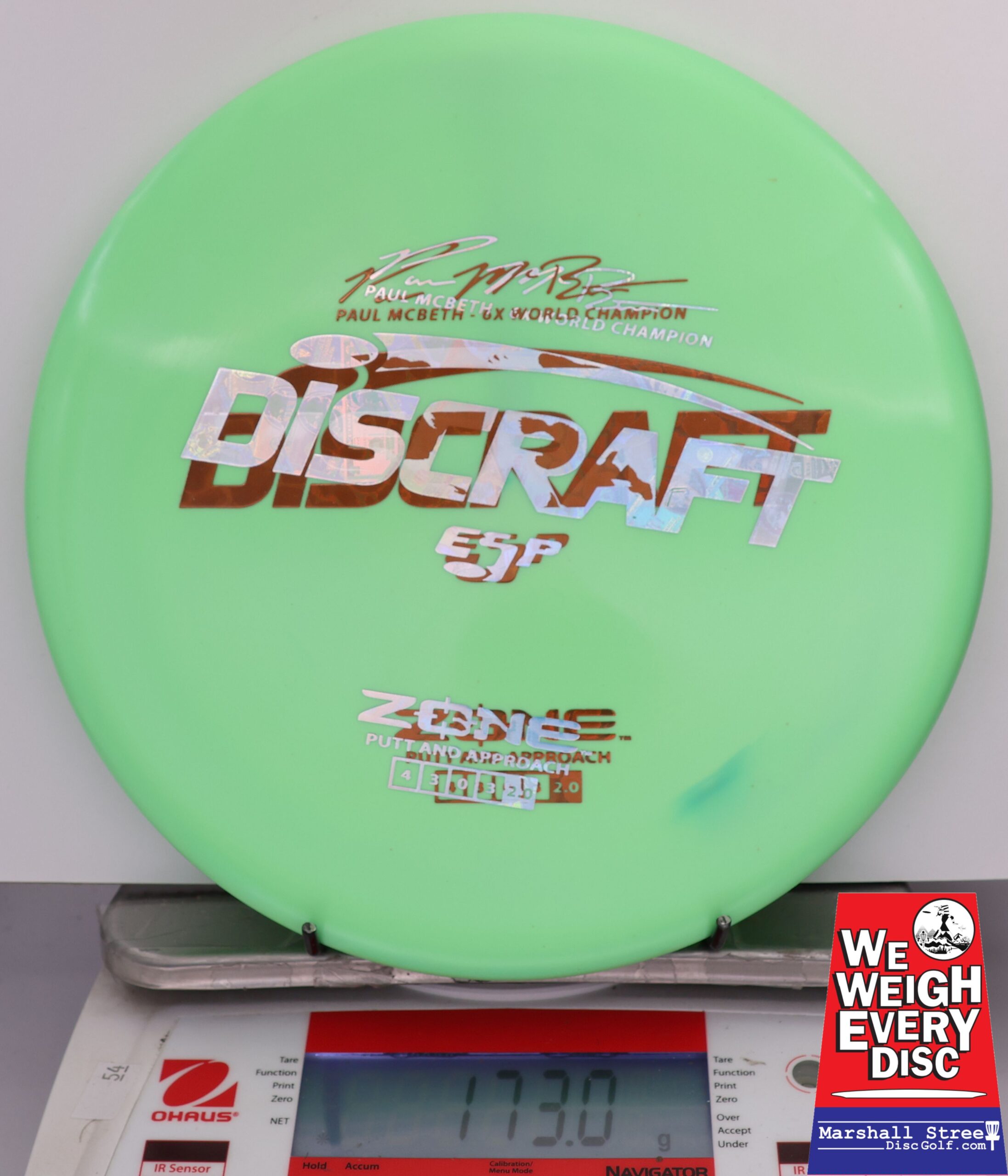 417232 X-Out ESP Zone, Paul McBeth 6X - #235 LtGreen, 173