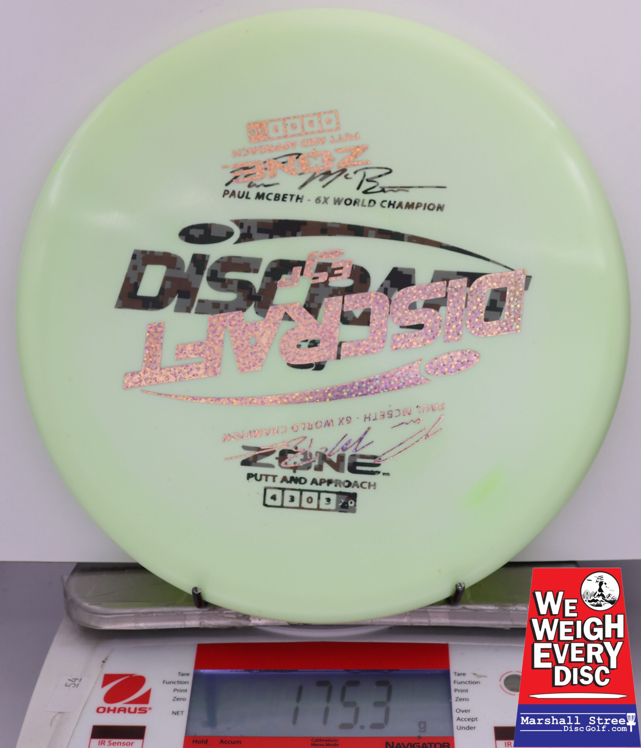 417233 X-Out ESP Zone, Paul McBeth 6X - #236 LtGreen, 175