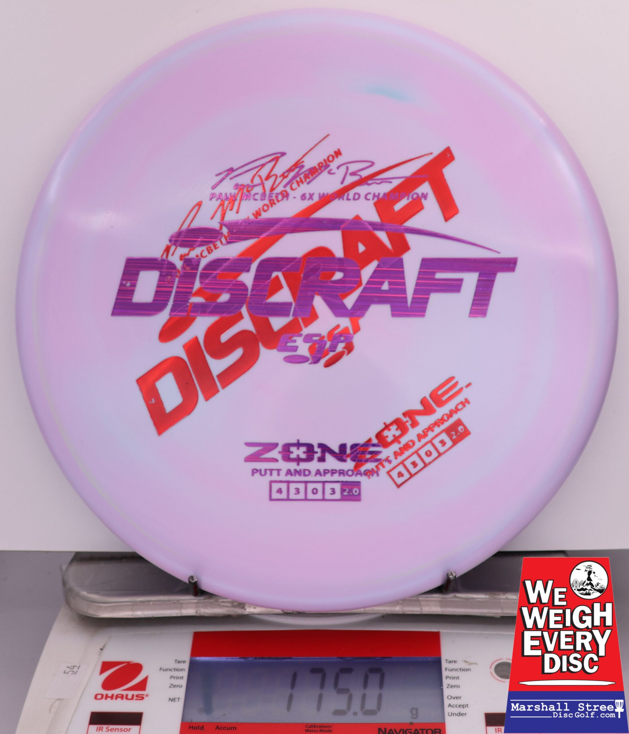 417238 X-Out ESP Zone, Paul McBeth 6X - #241 PinkBlurple, 175