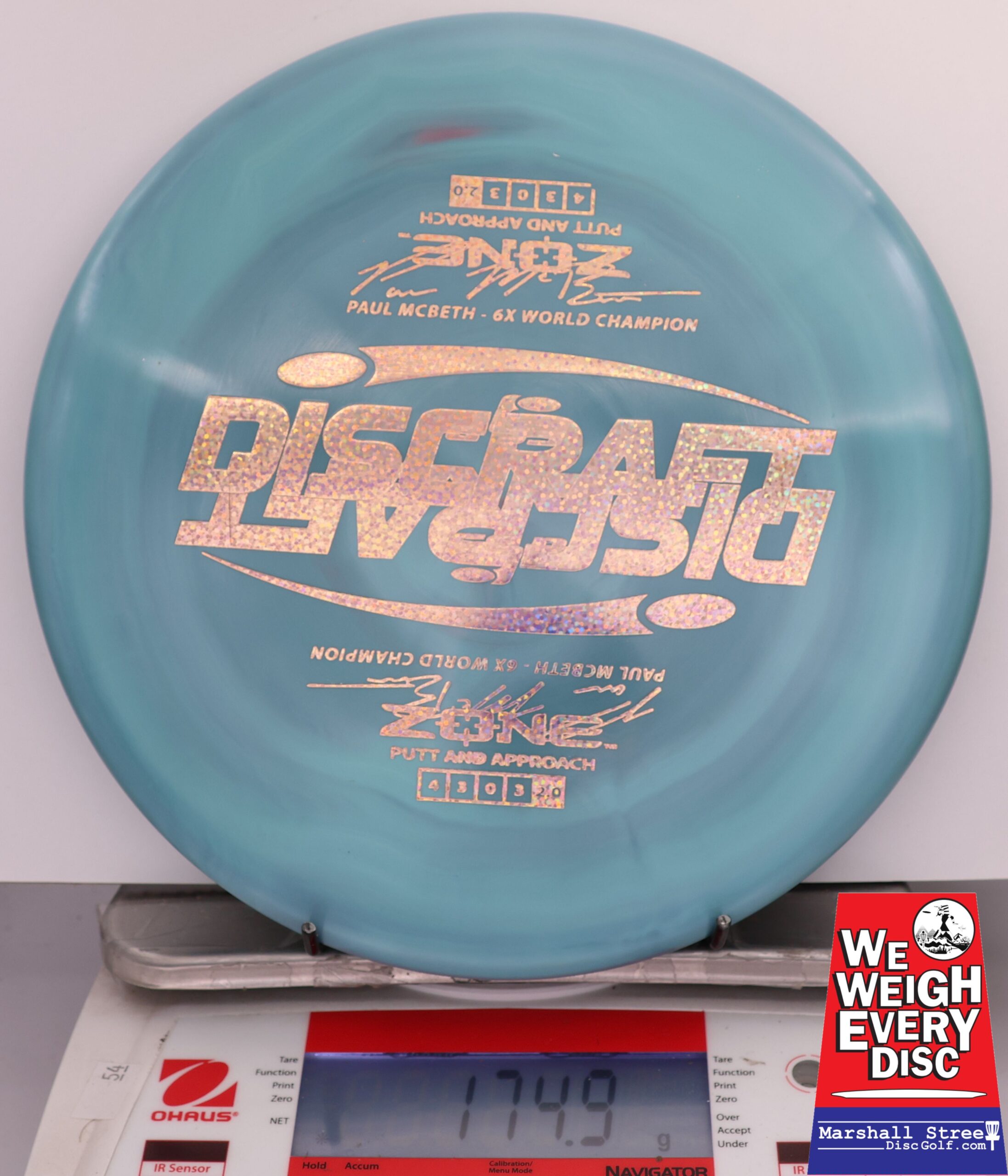 417243 X-Out ESP Zone, Paul McBeth 6X - #246 Teal, 175