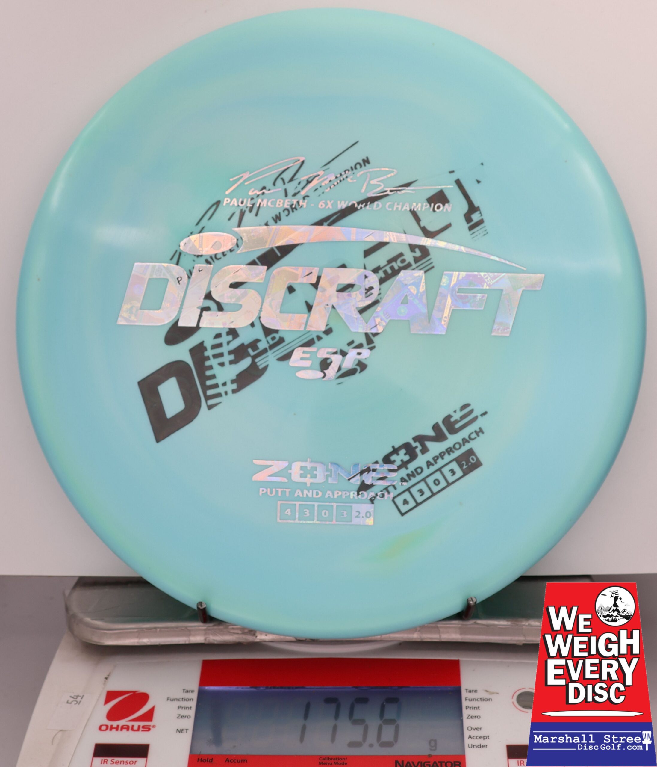 417245 X-Out ESP Zone, Paul McBeth 6X - #248 Aqua, 176