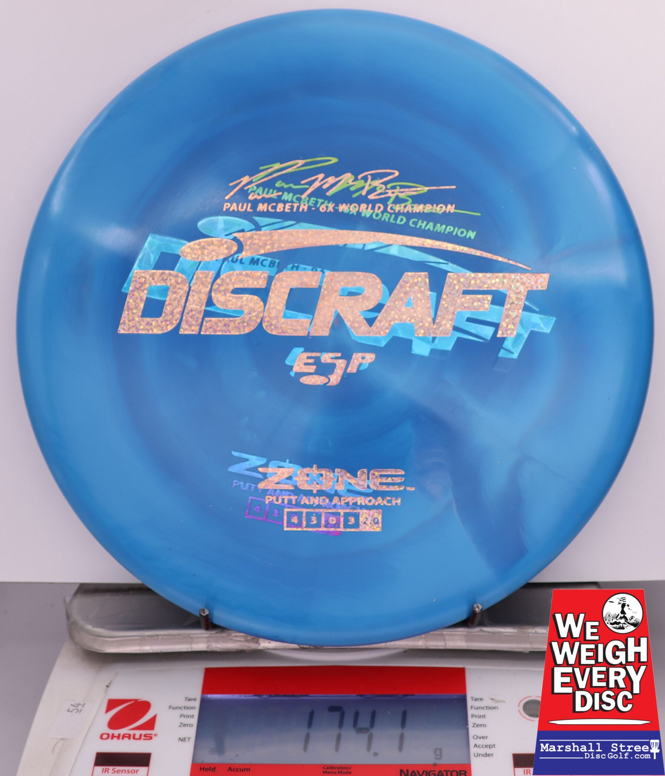 417247 X-Out ESP Zone, Paul McBeth 6X - #250 Blue, 174