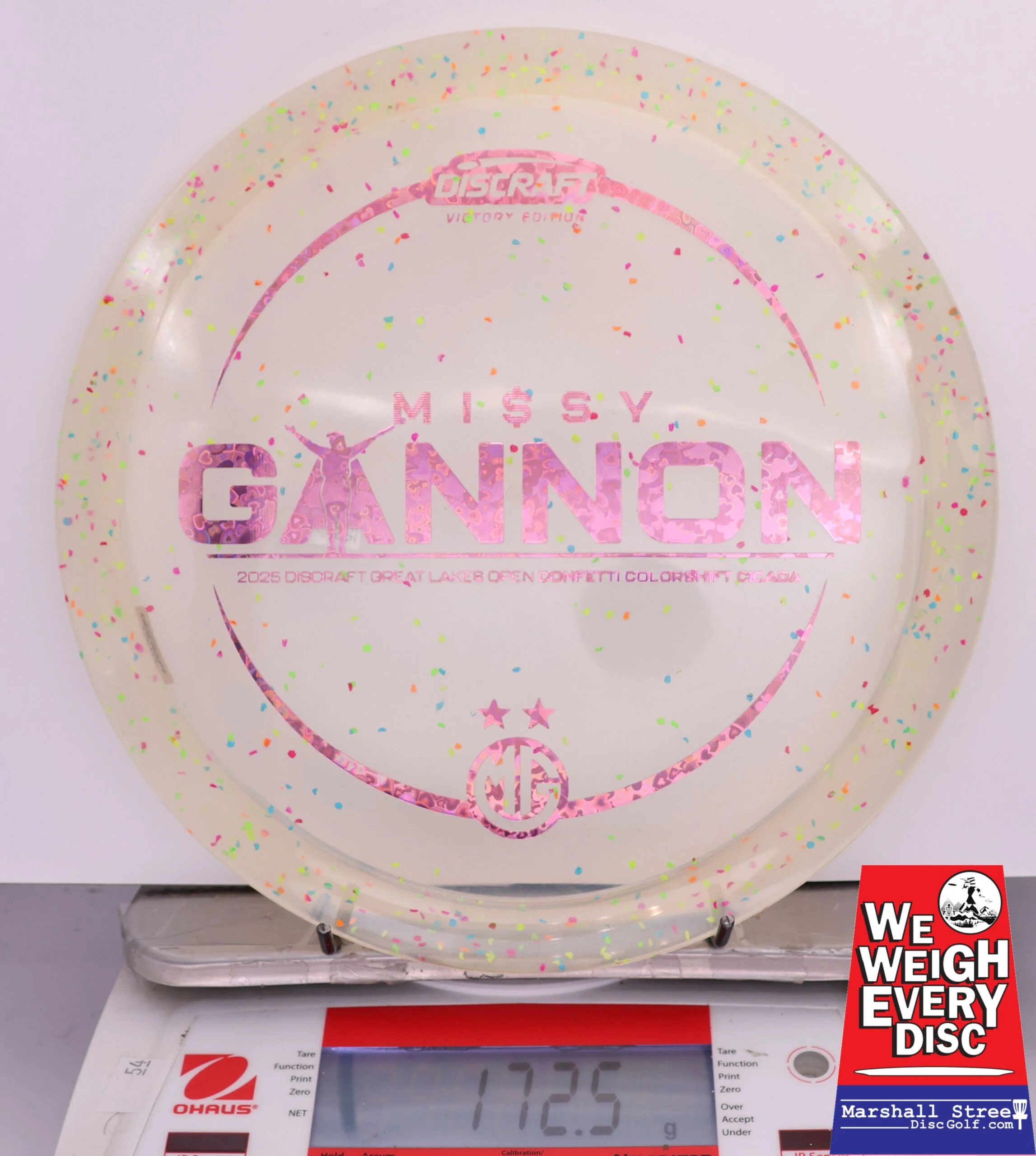 419077 Z Colorshift Confetti Cicada, Missy Gannon 2025 DGLO Champion - #20 Clearish, 173