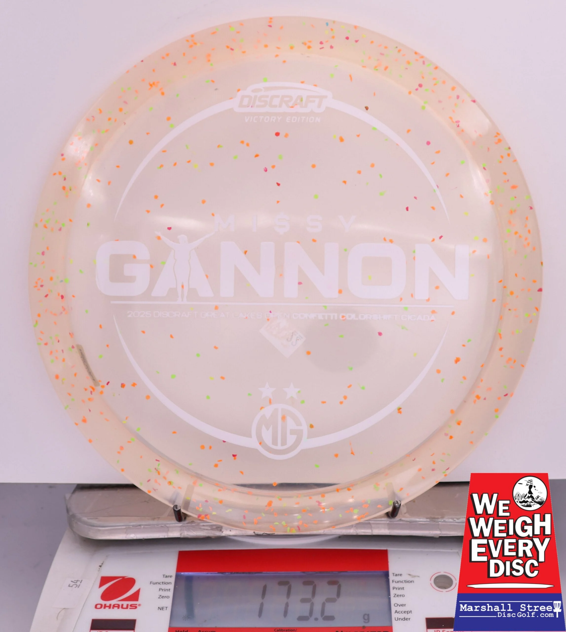 419079 Z Colorshift Confetti Cicada, Missy Gannon 2025 DGLO Champion - #22 Orange, 173