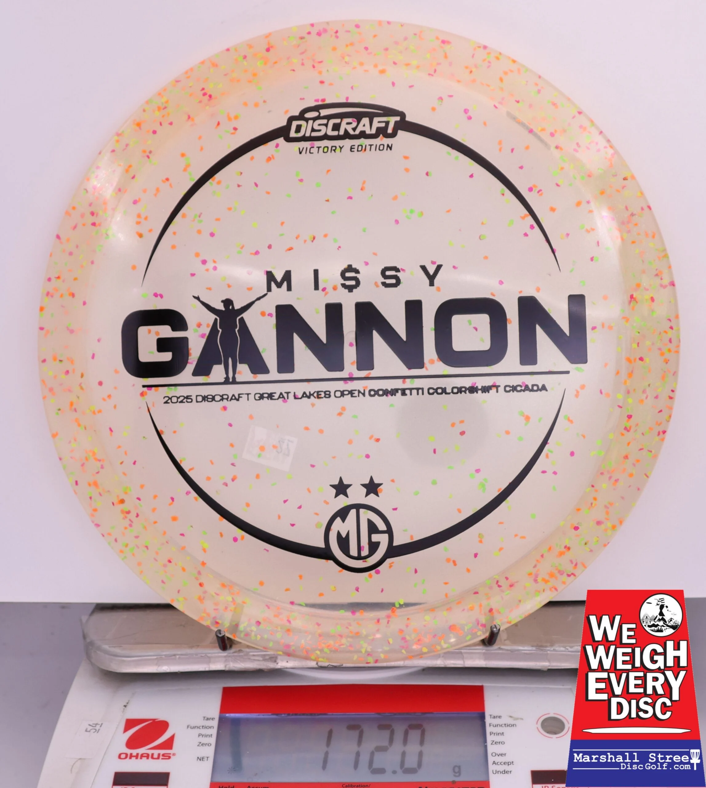 419084 Z Colorshift Confetti Cicada, Missy Gannon 2025 DGLO Champion - #27 Orange, 172
