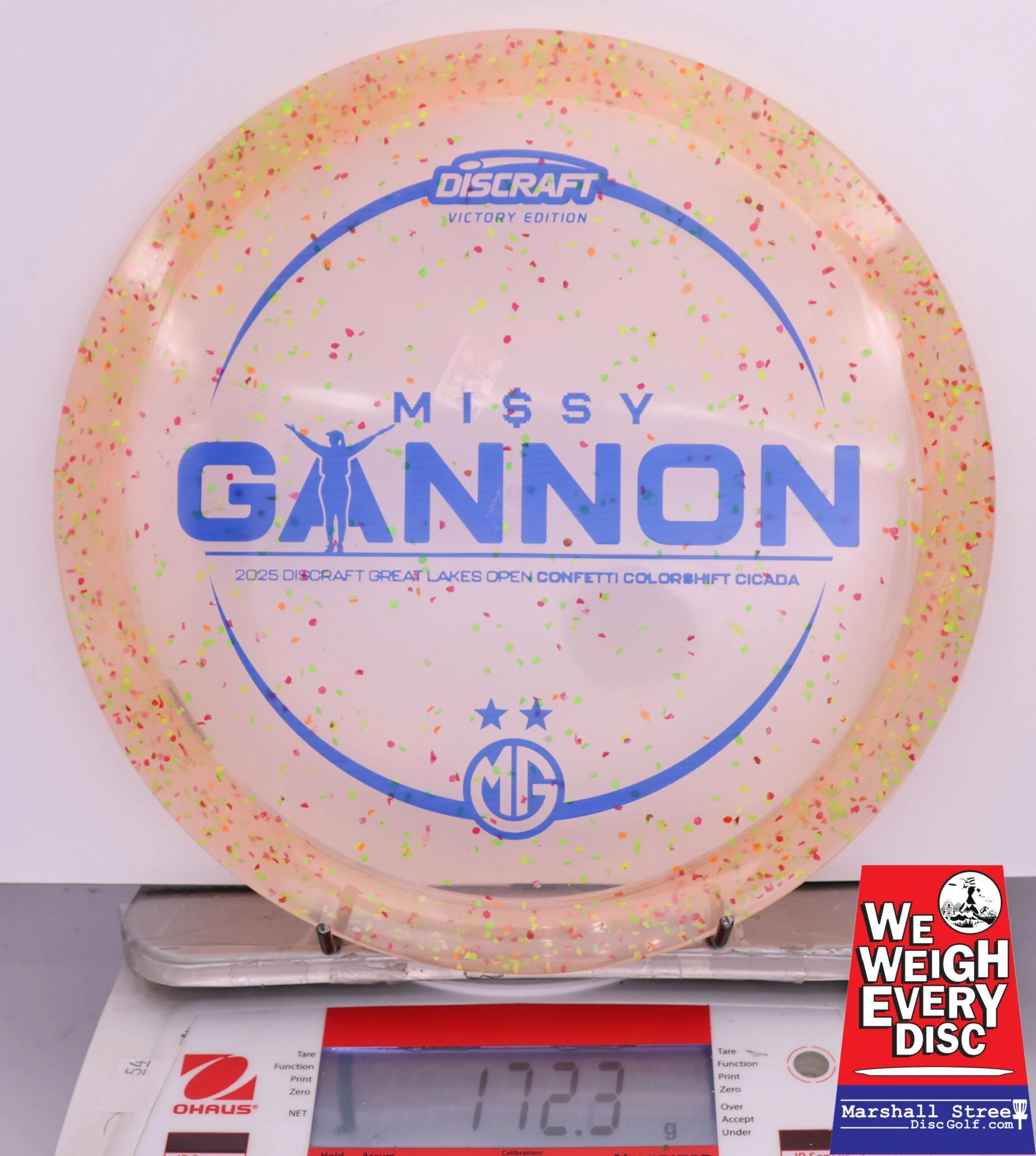 419086 Z Colorshift Confetti Cicada, Missy Gannon 2025 DGLO Champion - #29 Orange, 172