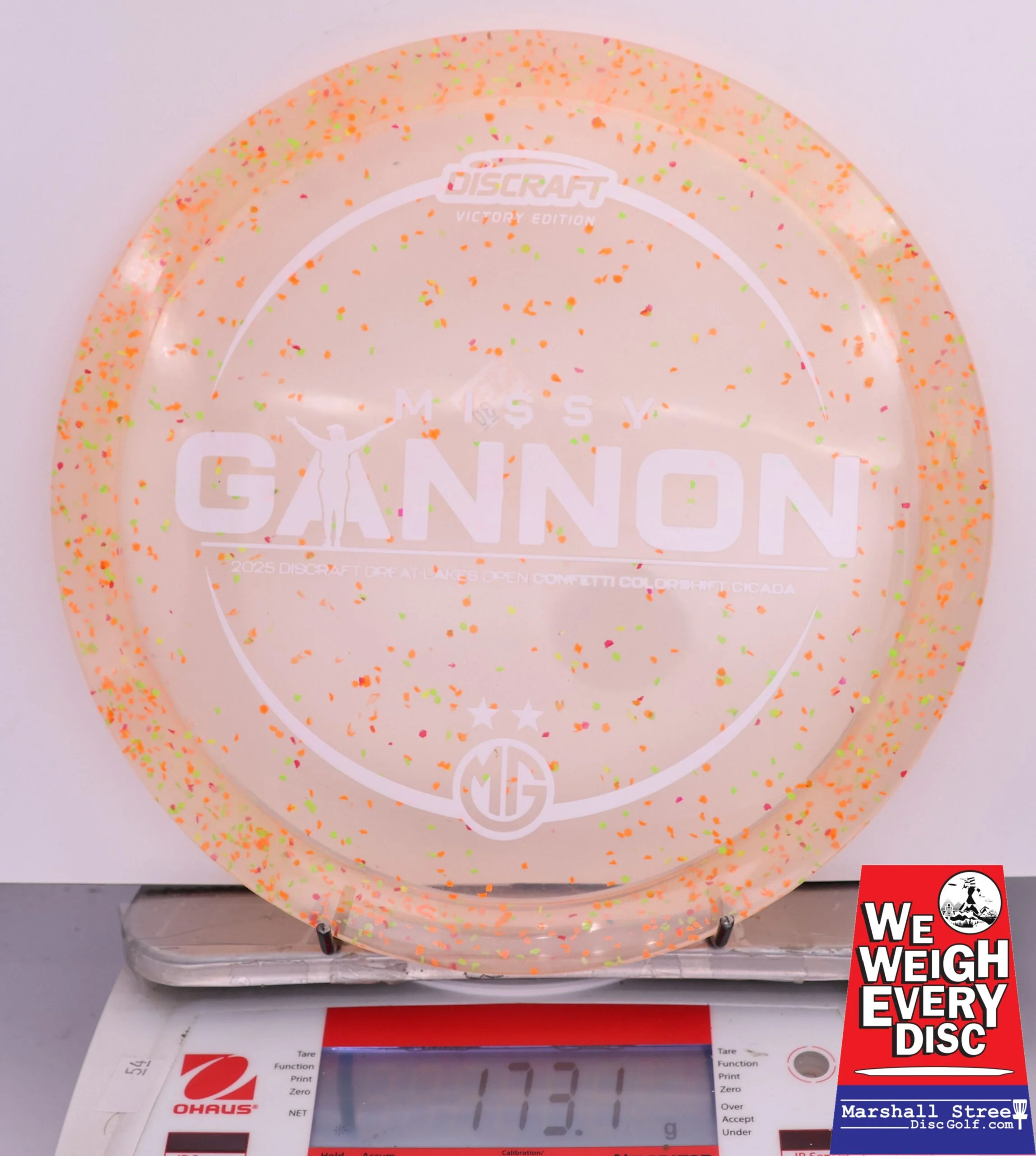 419087 Z Colorshift Confetti Cicada, Missy Gannon 2025 DGLO Champion - #30 Orange, 173