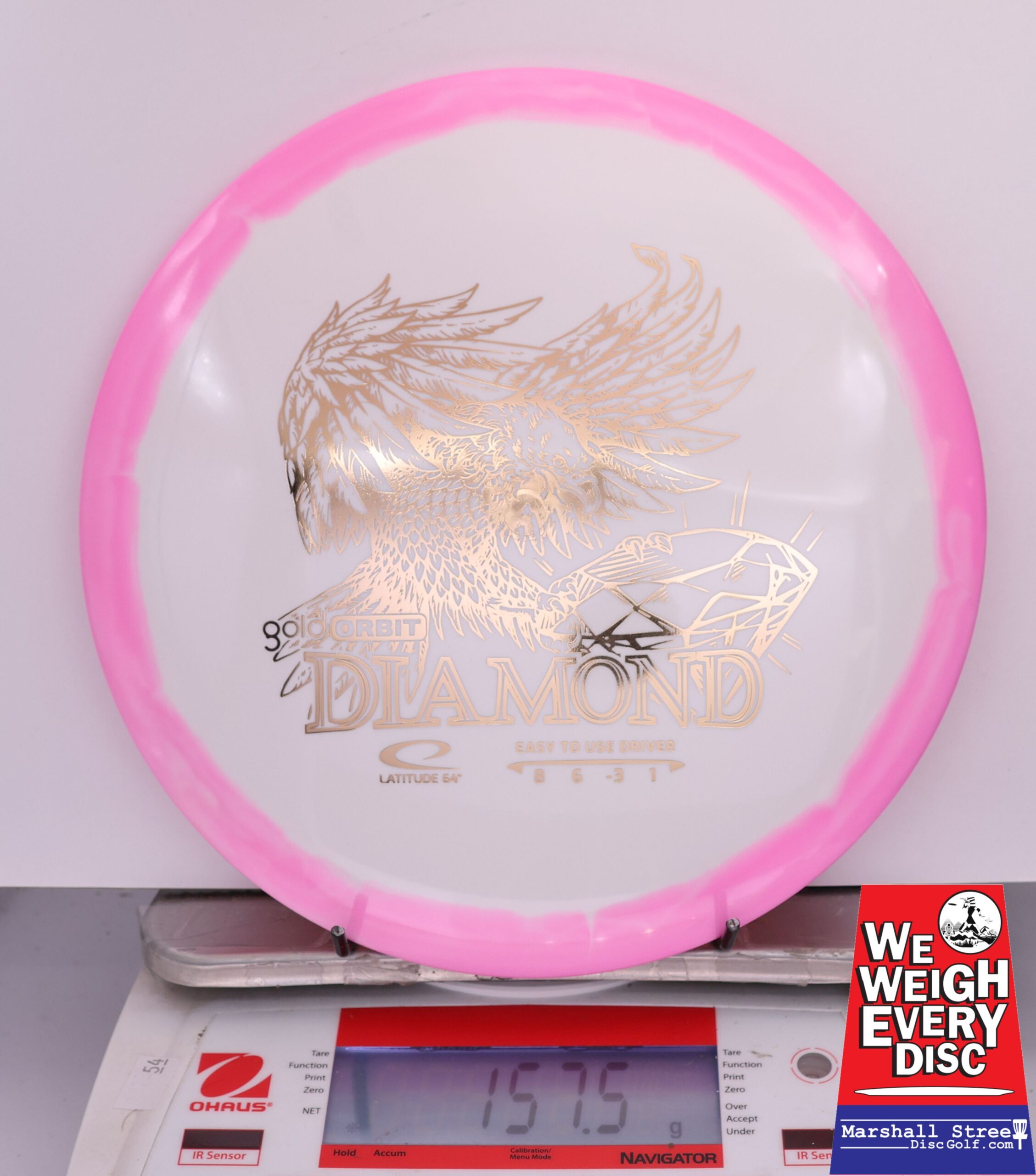 420565 Gold Orbit Diamond - #642 Pink-White, 158