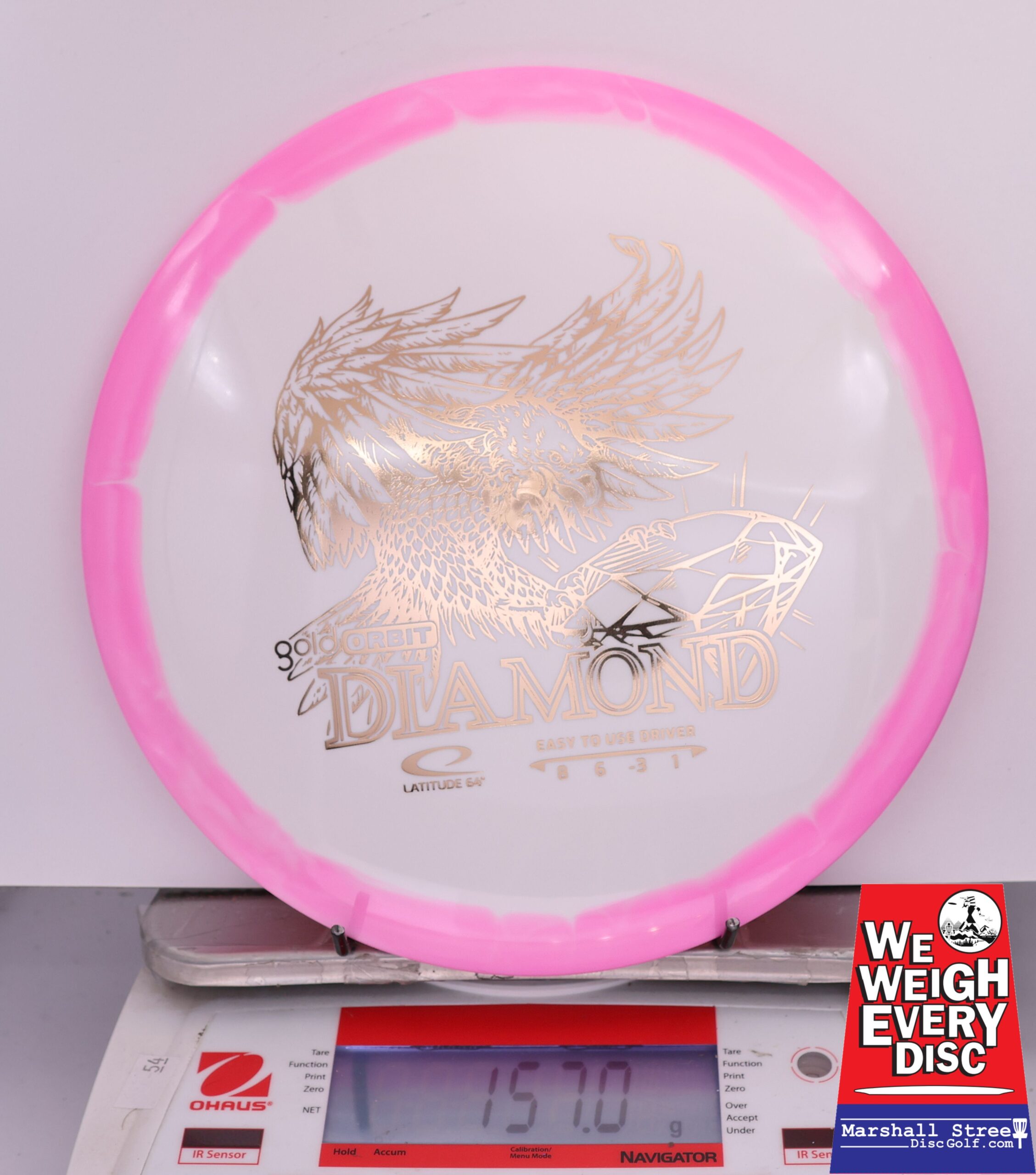 420566 Gold Orbit Diamond - #643 Pink-White, 157