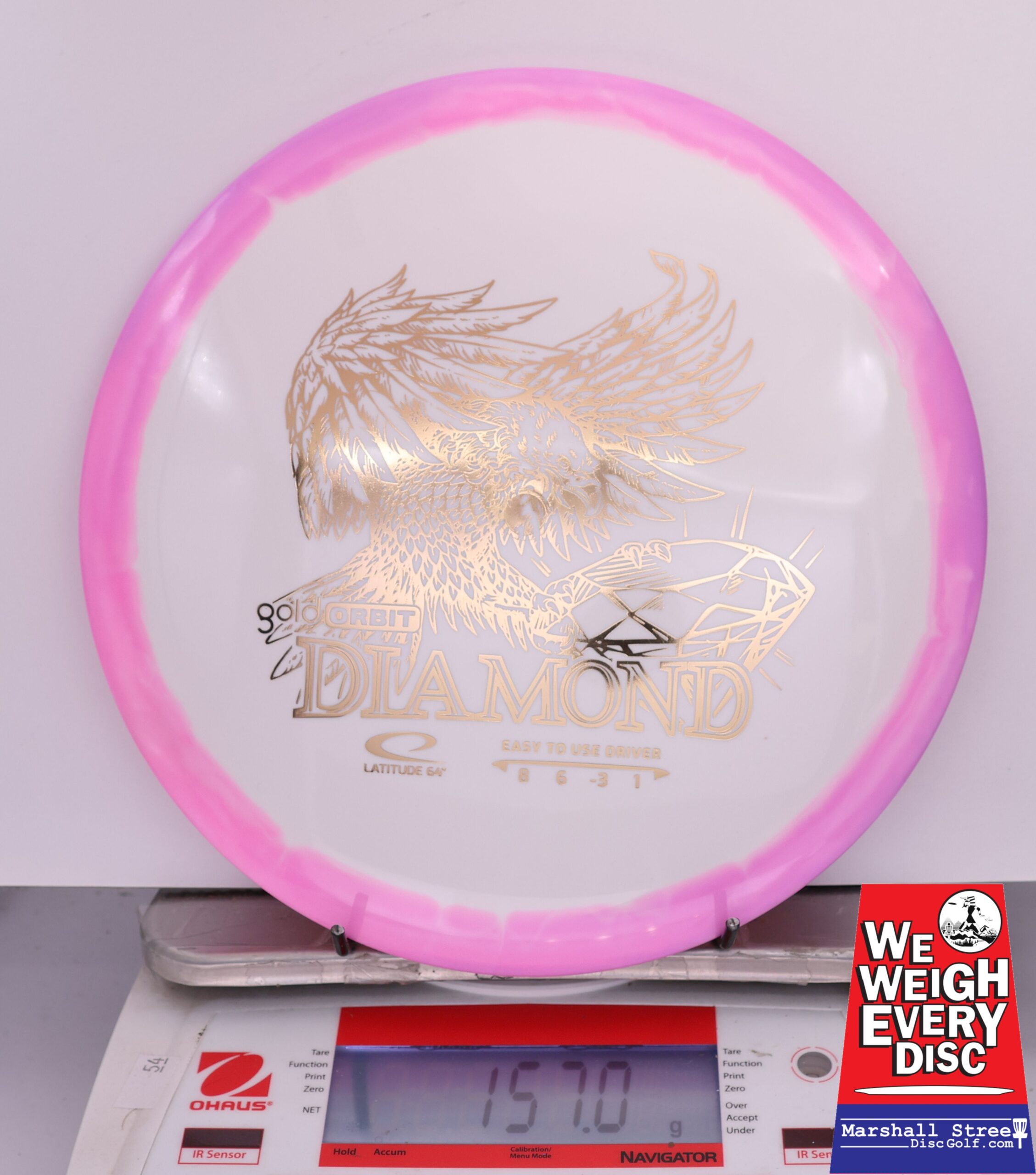 420568 Gold Orbit Diamond - #645 Pink-White, 157