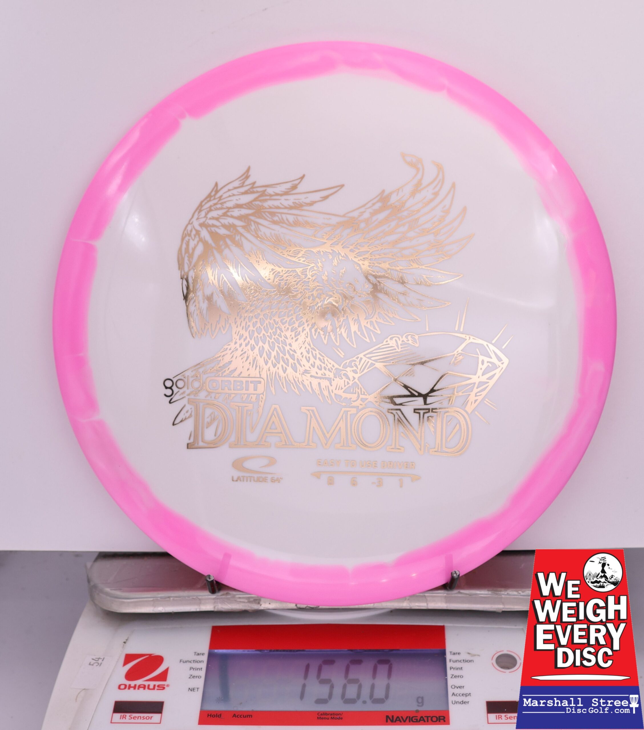 420569 Gold Orbit Diamond - #646 Pink-White, 156