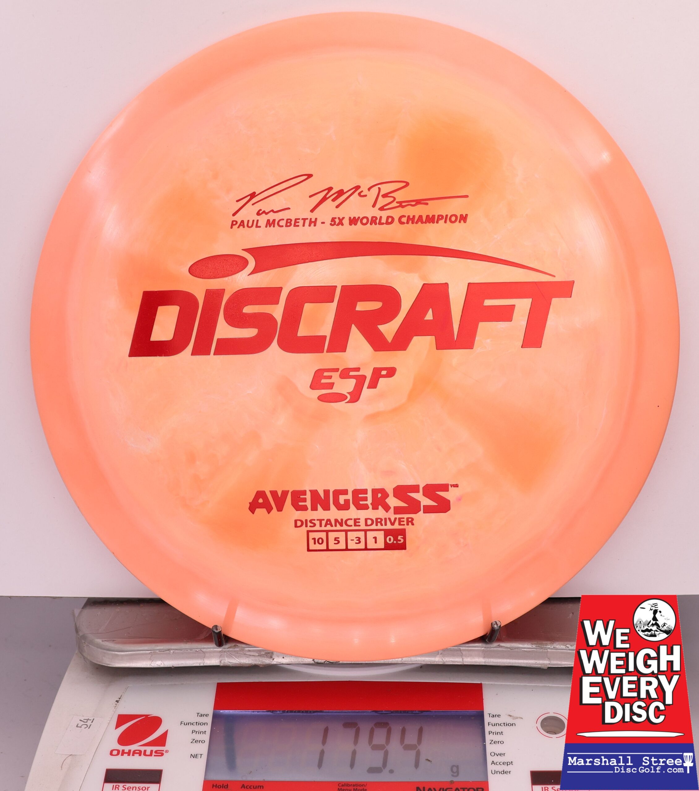 421621 ESP Avenger SS, Paul McBeth 5X - #74 LtOrange, 179