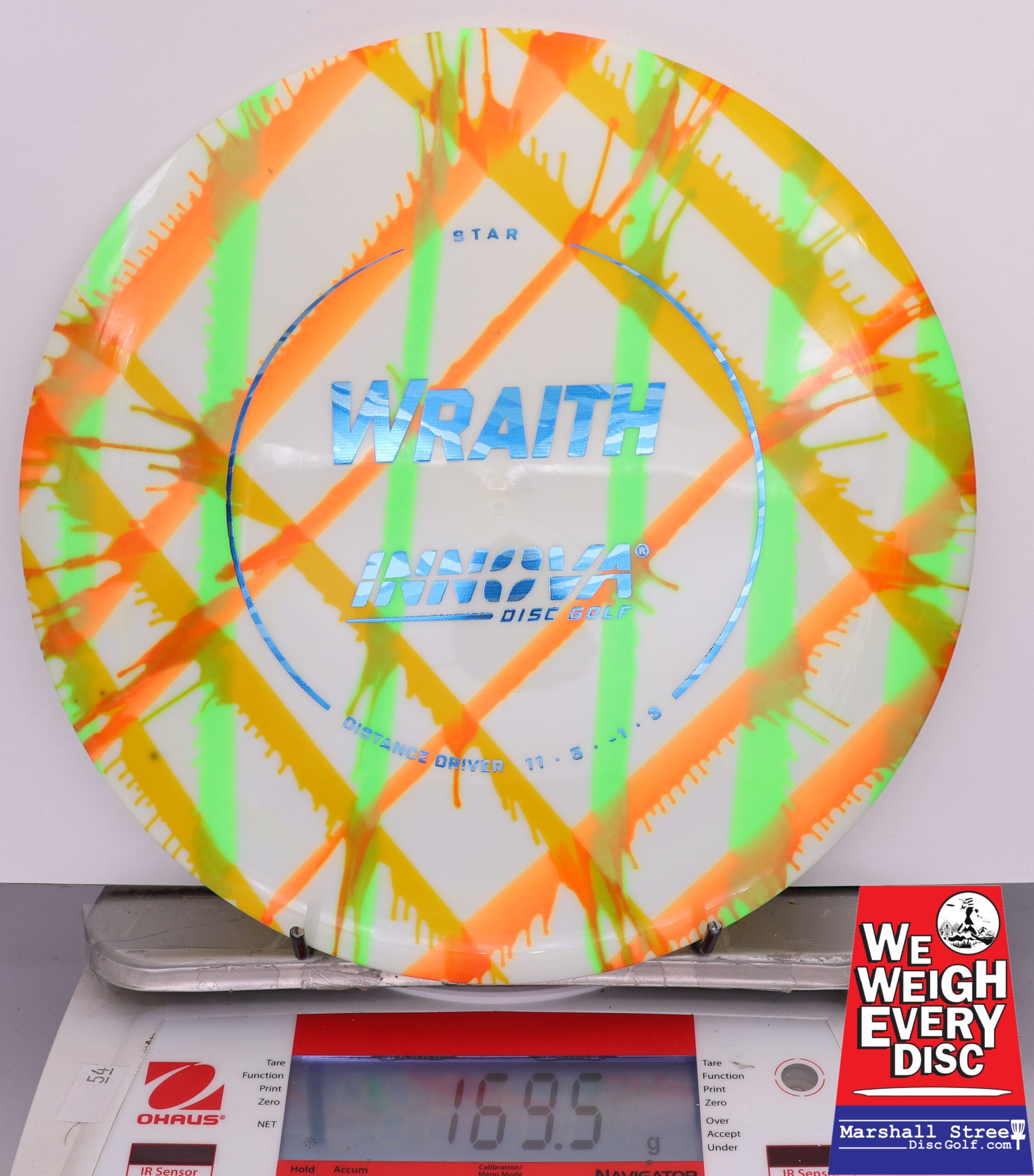 422208 Tie-Dye Star Wraith - #831 GreenOrangeYellow Grid, 170