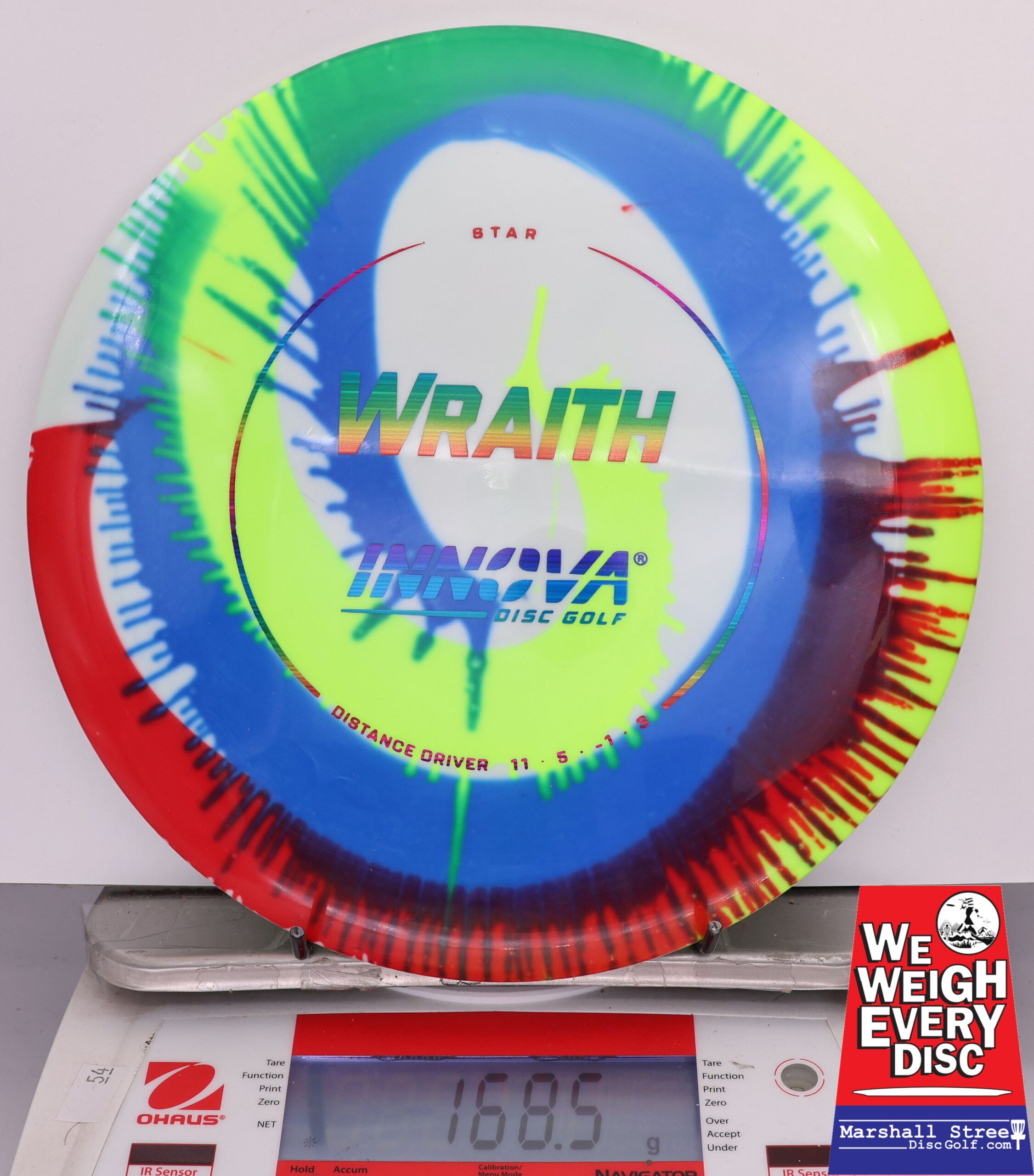 422211 Tie-Dye Star Wraith - #834 GreenYellowRedBlue, 169