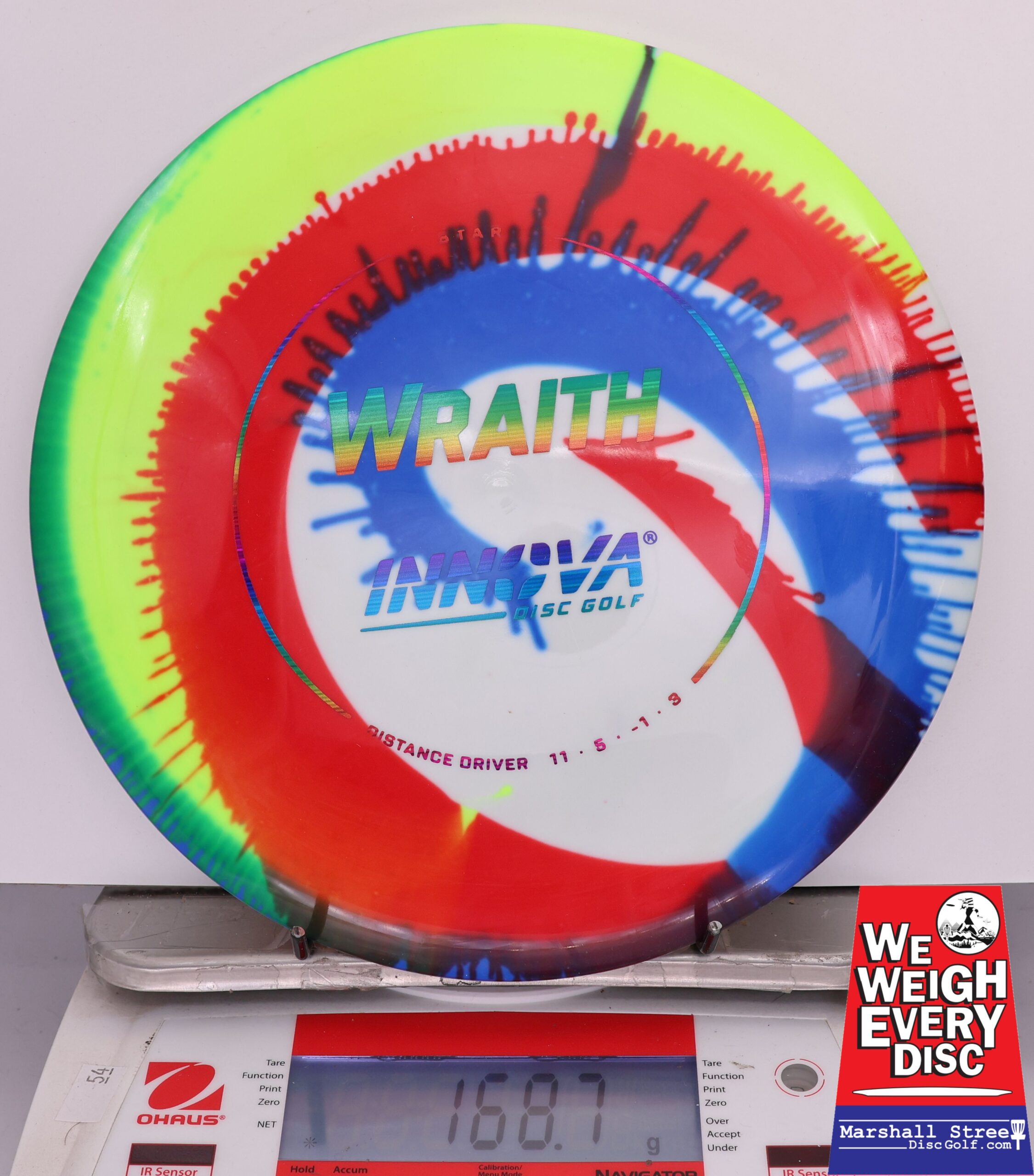 422213 Tie-Dye Star Wraith - #836 GreenYellowRedBlue, 169