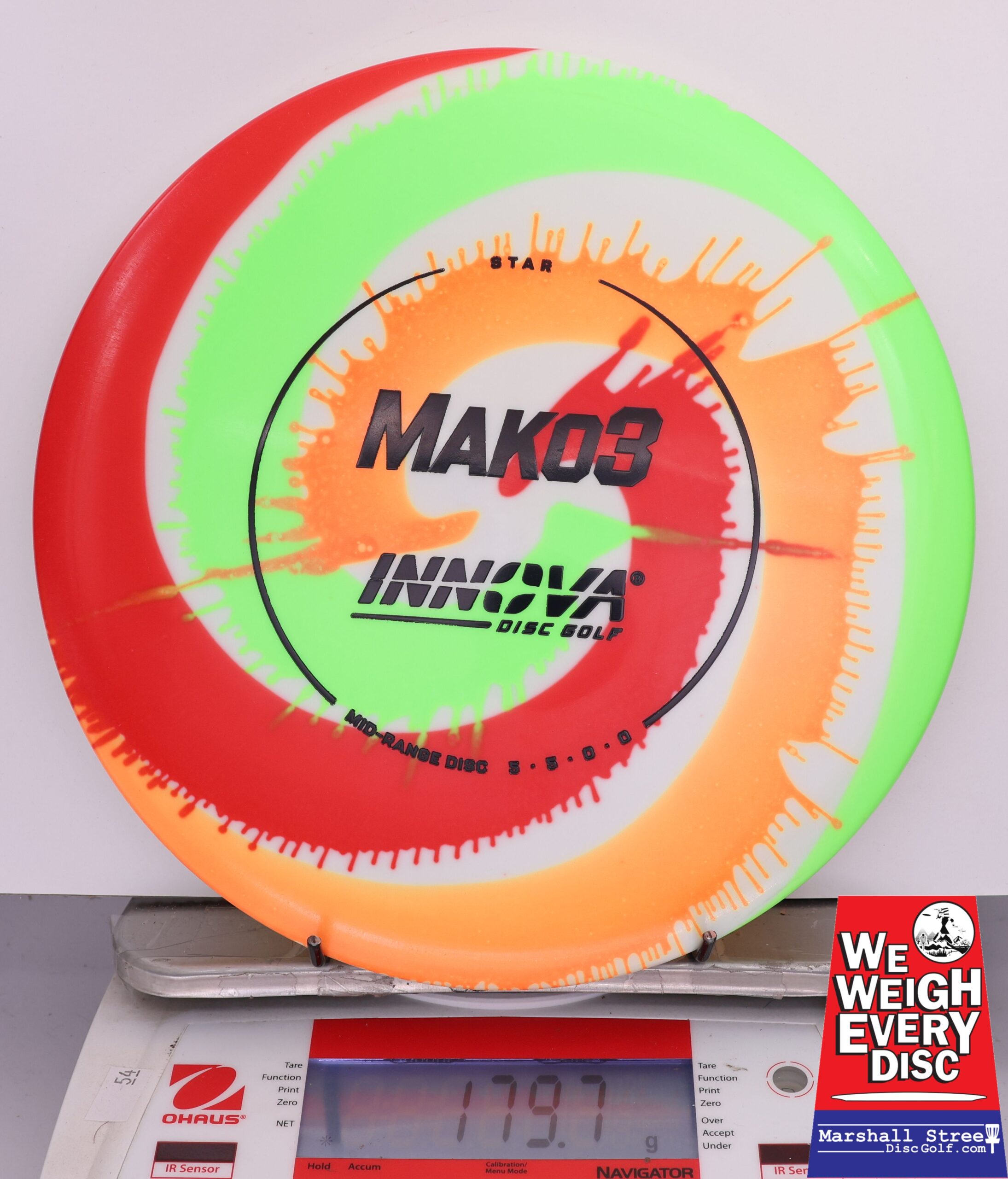 422228 Tie-Dye Star Mako3 - #831 RedGreenOrange, 180