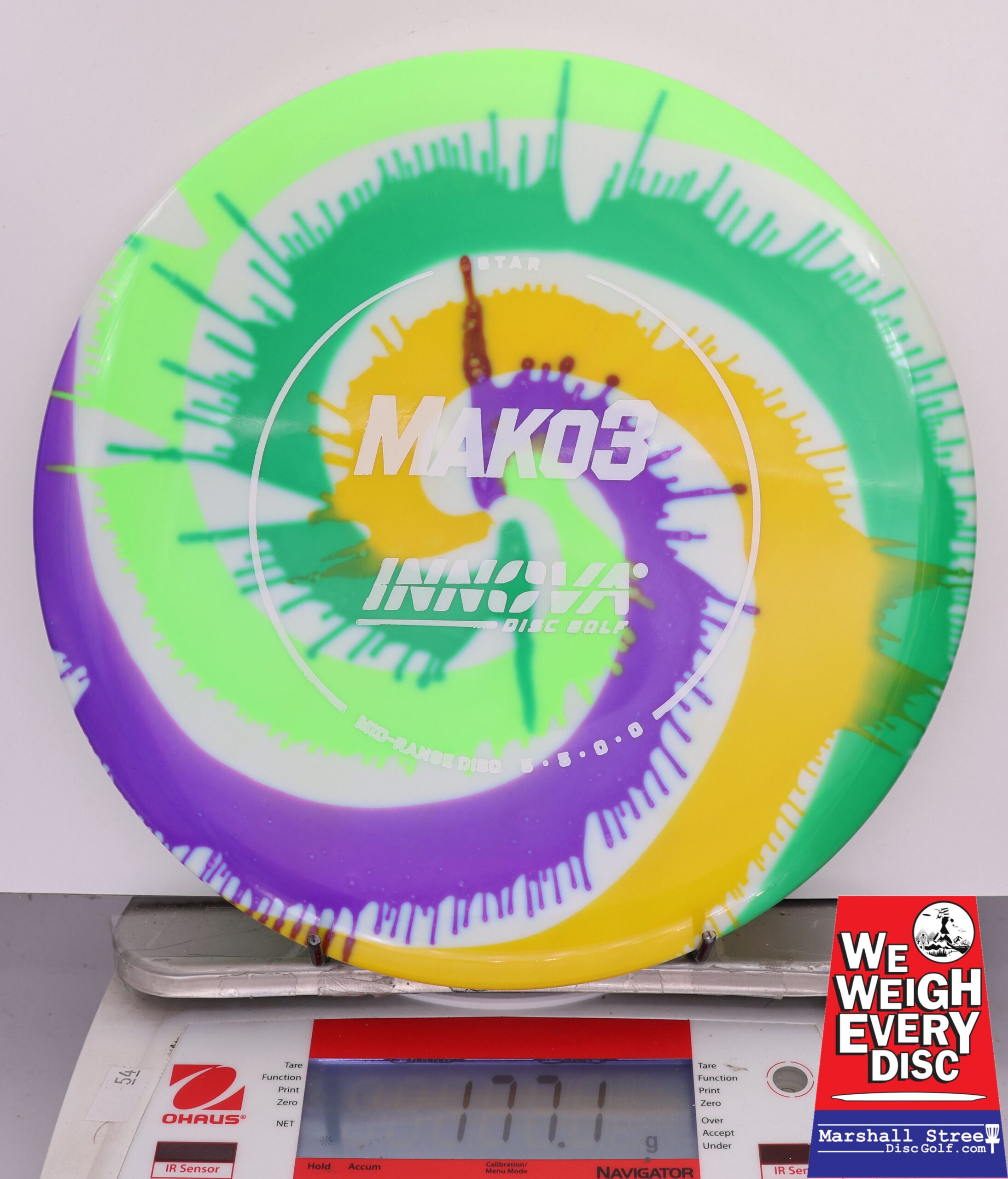 422233 Tie-Dye Star Mako3 - #836 GreensYellowPurple, 177