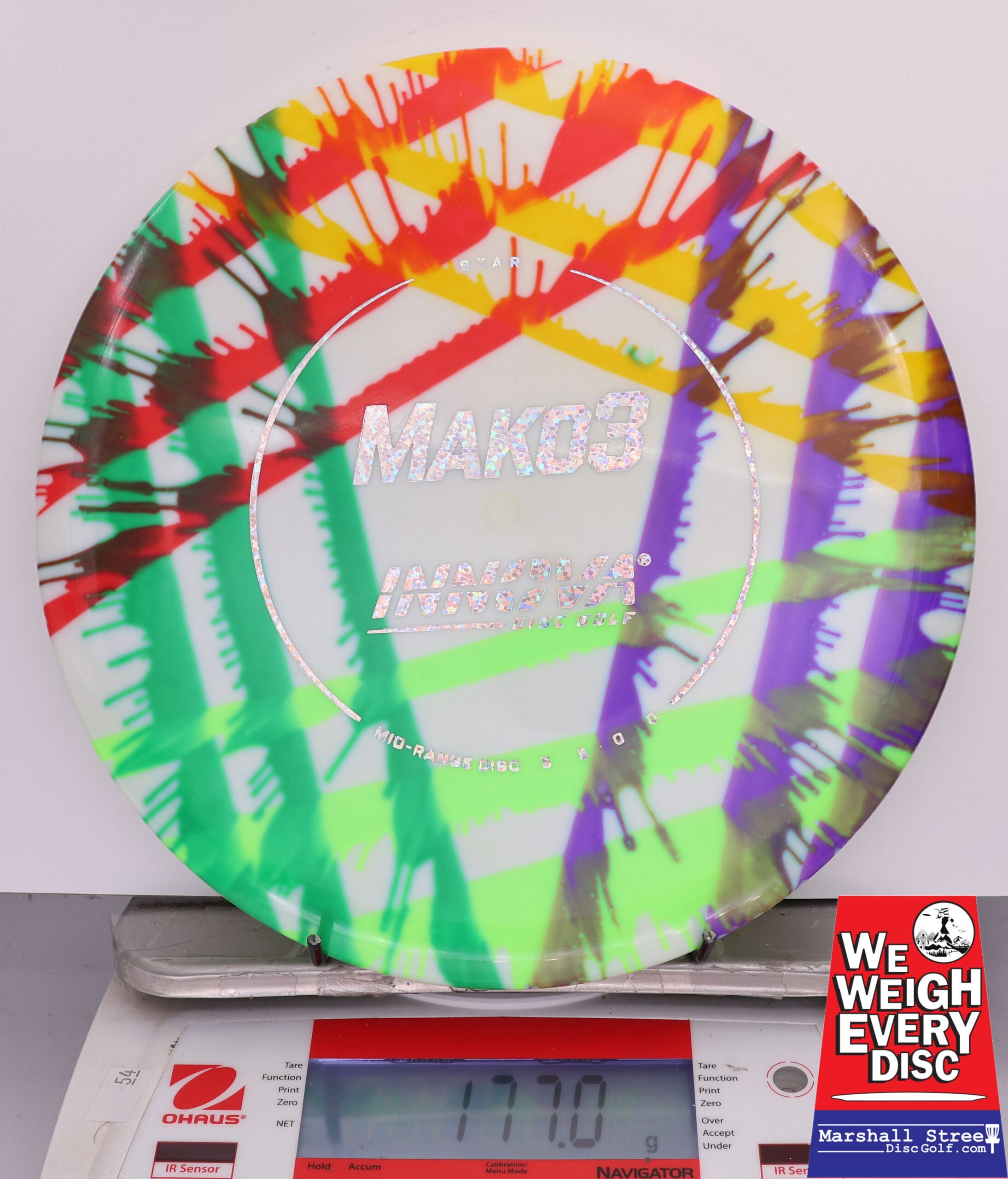 422236 Tie-Dye Star Mako3 - #839 RedYellowGreenPurple, 177