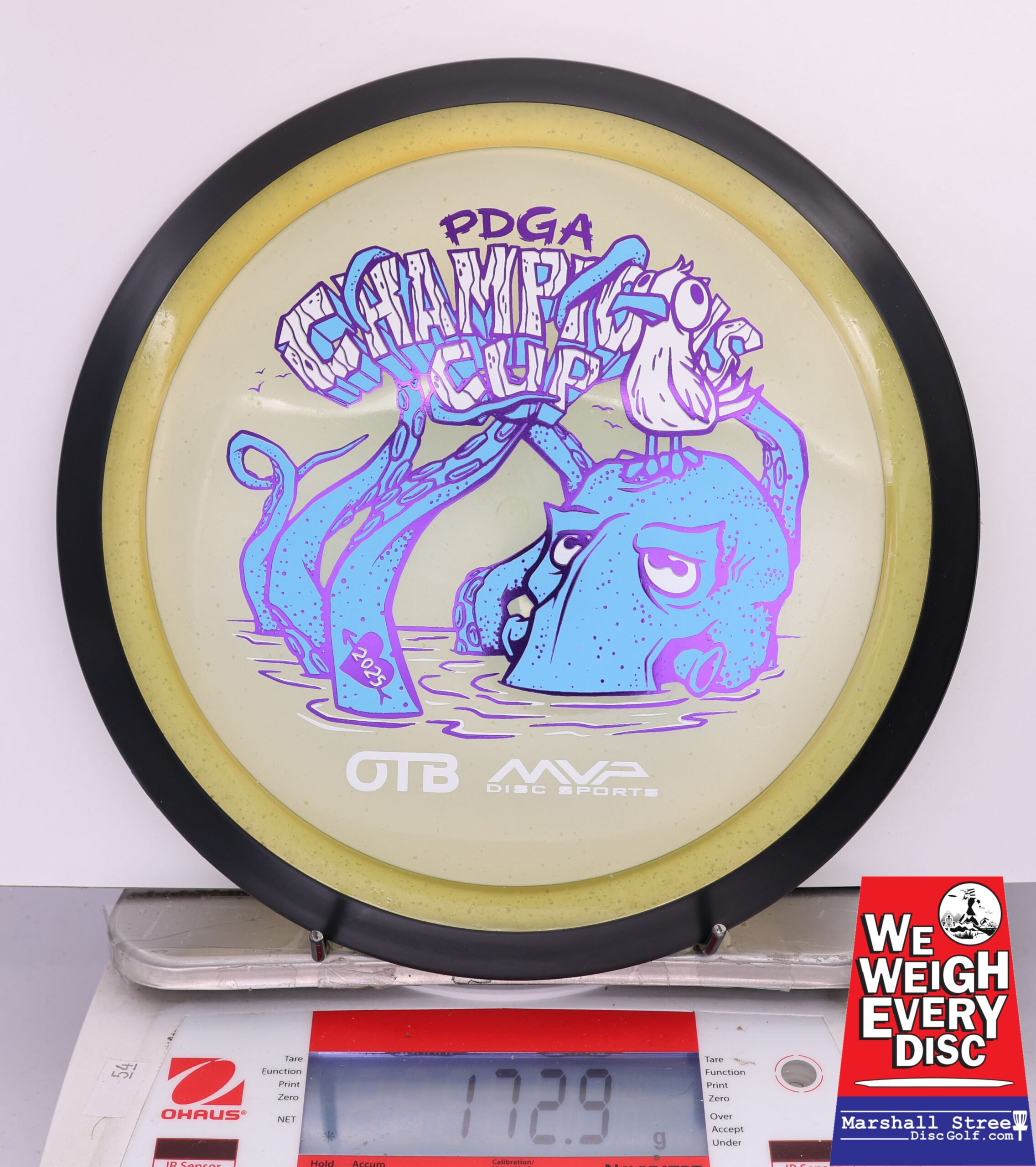 424464 Particle Glow Proton Wave, PDGA Champions Cup 2025 - #296 Yellow, 173