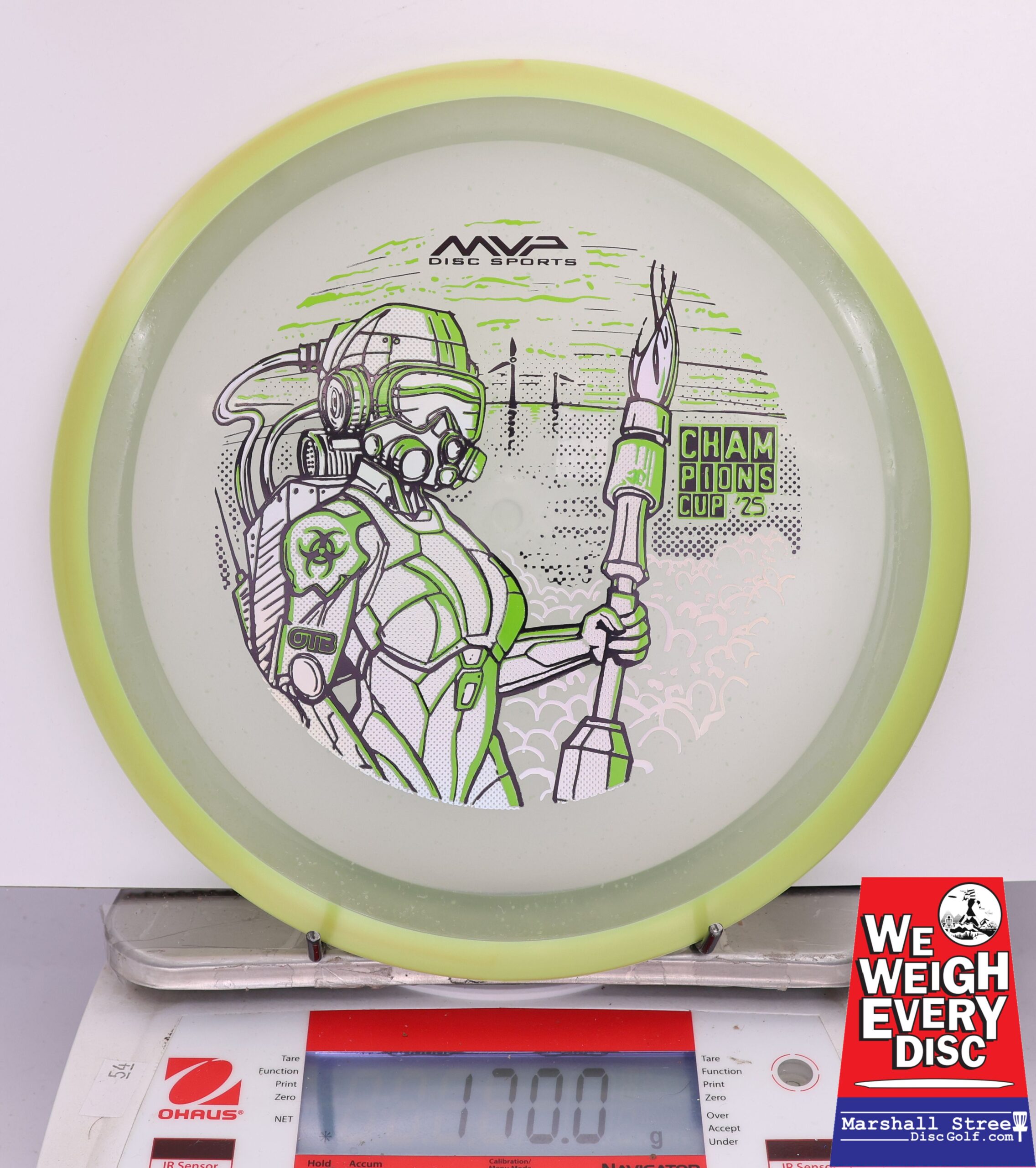 424768 Particle Glow Proton Virus, PDGA Champions Cup 2025 - #297 Yellow-Clear, 170